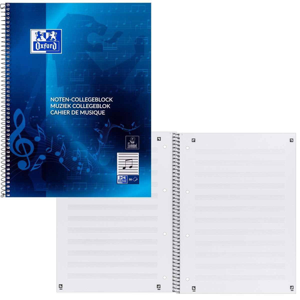 HAMELIN PAPERBRANDS Collegeblock Oxford Noten Collegeblock 50 Blatt DIN A4