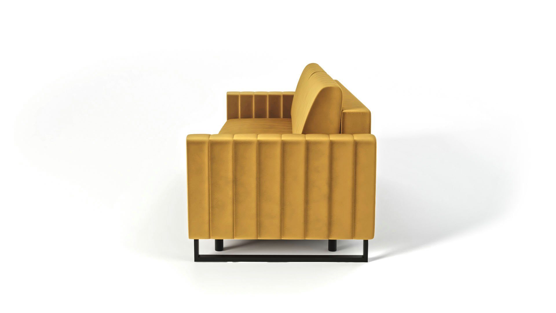 Dreisitzer modernes Sofa Sofa Sofa - mit Siblo Schlaffunktion Bettzeugbehälter 3-Sitzer Gelb 3 Mono - - 3-Sitzer Elegantes