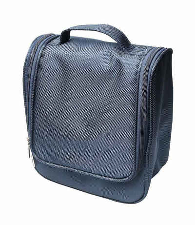 Koskaderm Kosmetikkoffer Reise-Kulturtasche, Dunkel Blau, 20 x 22 cm Männer Kosmetiktasche Kosmetex für Sport und Reisen.