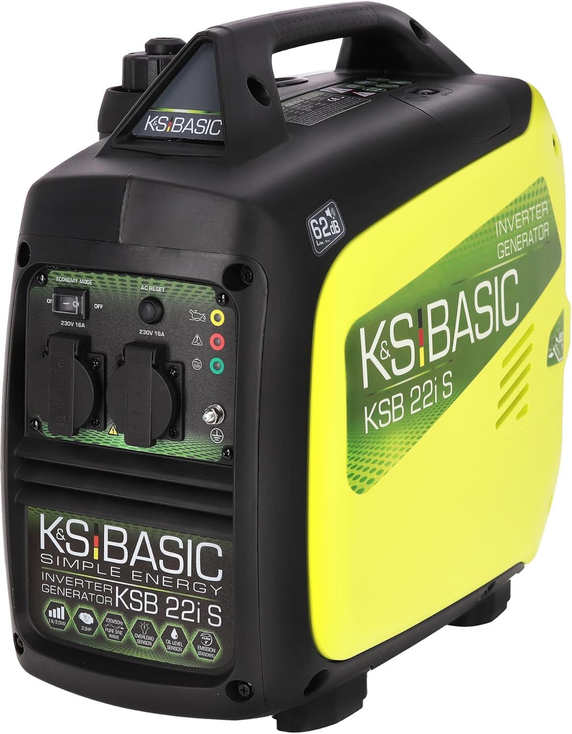 Könner & Söhnen Генераторы KSB 22i S, 2,00 in kW, (elektronische Umwandlung elektrischer Energie, 1-tlg., geeignet für empfindliche Instrumente, EURO V-Motor), challdämmgehäuse, kompakte Ausführung. IP23M