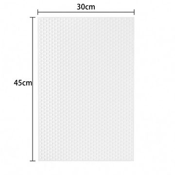 Intirilife Schubladenmatte (6 St), Anti-Bakterielle Kühlschrankmatten 6er-Set transparent 45 x 30 cm