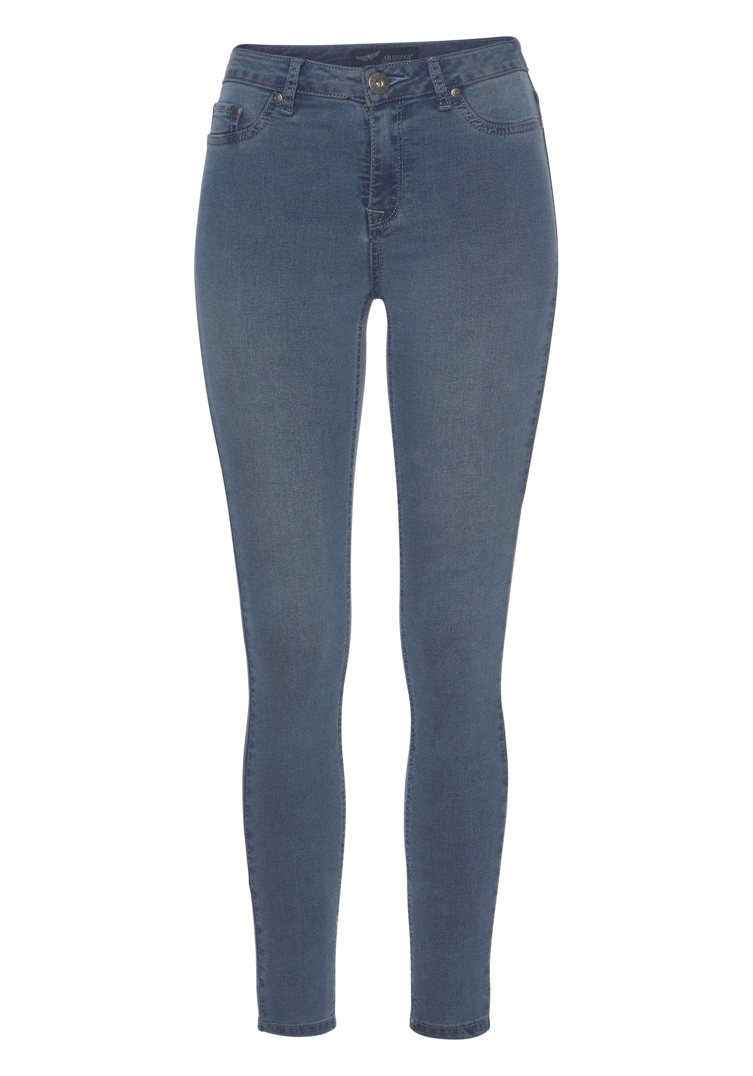 Arizona Skinny-fit-Jeans Ultra Stretch extra-eng geschnittene Beinform, modische Used-Waschung