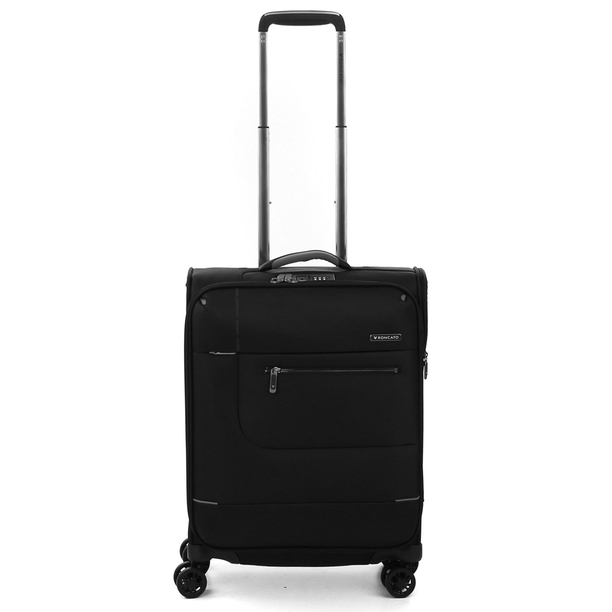 nero Polyester RONCATO Sidetrack, 4 Rollen, Handgepäck-Trolley