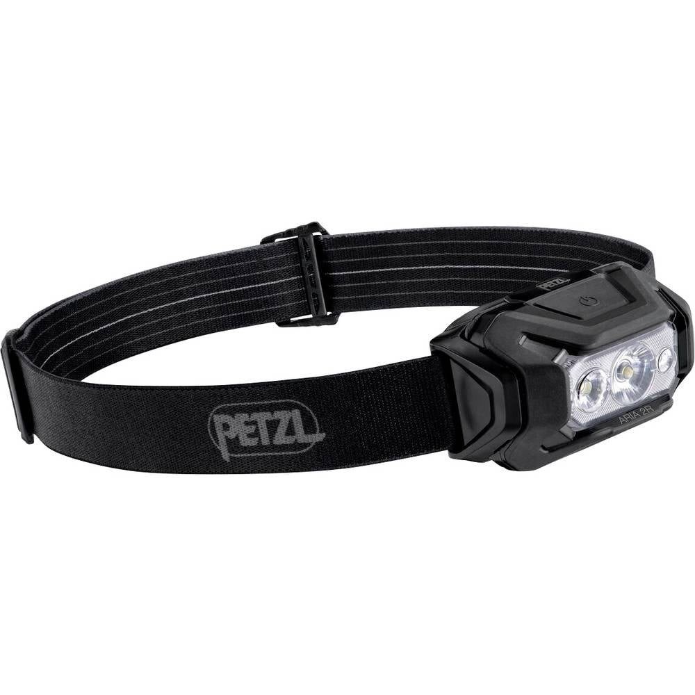 Petzl LED Stirnlampe ARIA® 2R RGB LED Stirnlampe akkubetrieben, Li-Ionen Akkus oder, abnehmbar, verstellbar, mit USB-Schnittstelle