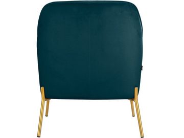 loft24 Sessel Ritler, mit Armlehnen, Bezug in Samtoptik, Sitzhöhe 44 cm