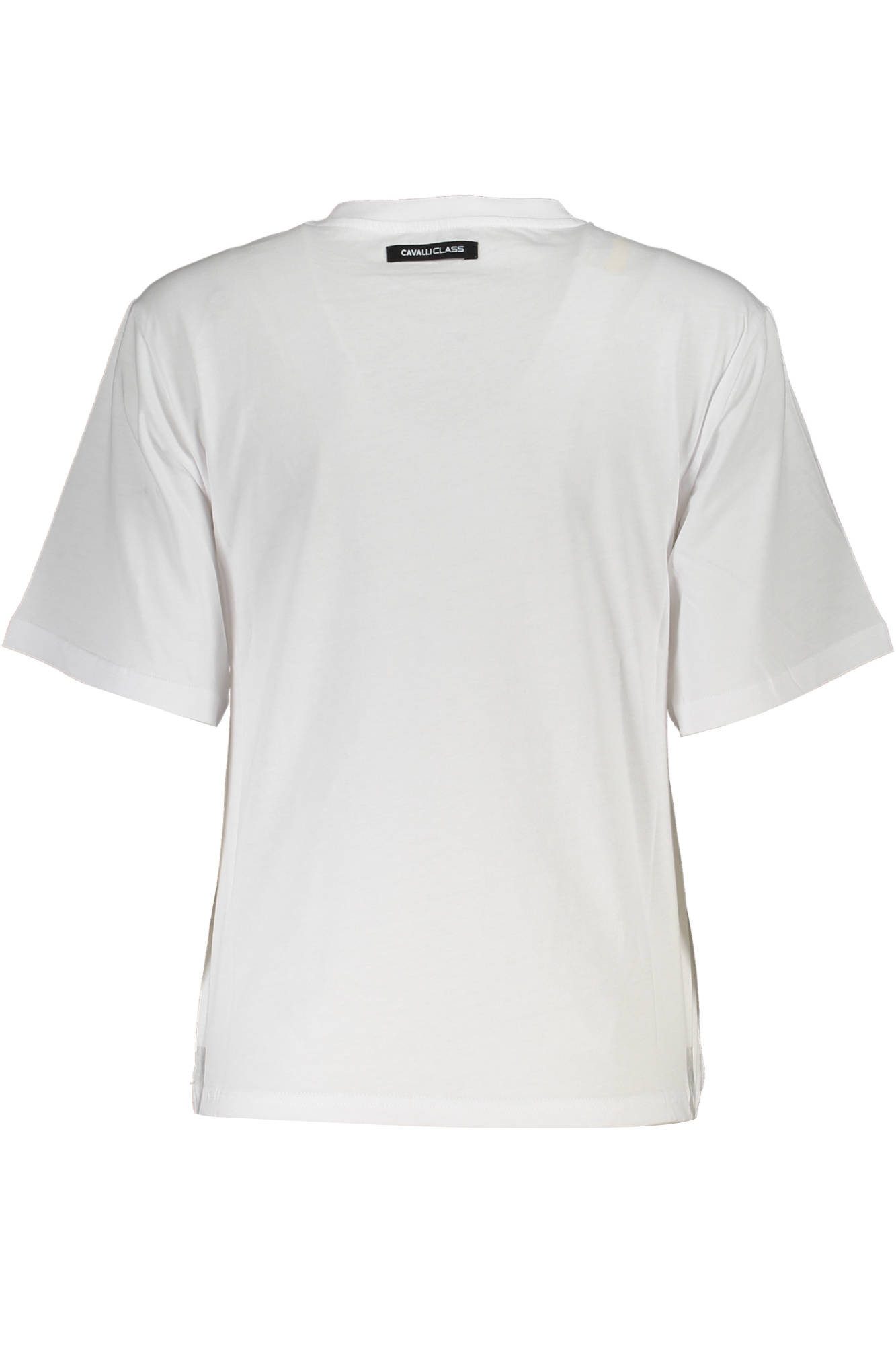 Cavalli Class T-Shirt Weißes Damen T-Shirt: Kurzarm, Regular Fit
