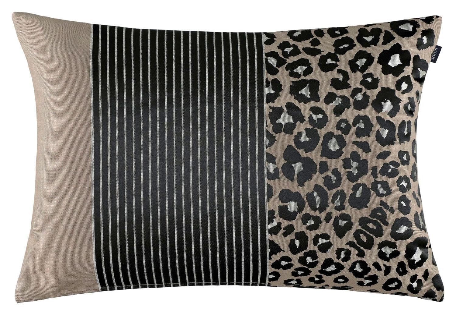 JOOP! Kissenhülle J! LEO, 60 x 40 cm, Braun, Schwarz, Polyester, (1 Stück), mit Reißverschluss und Leopardenmuster