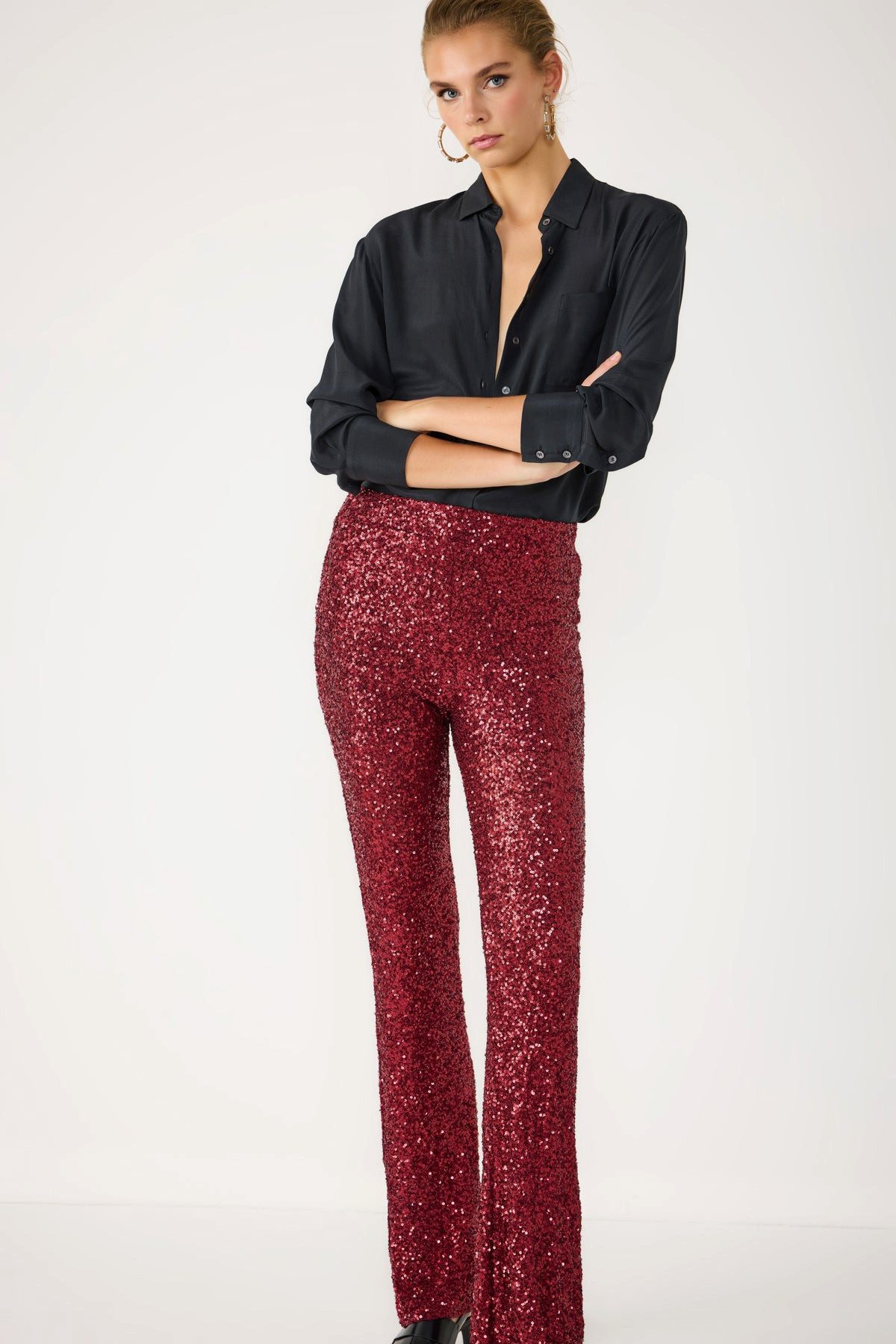 No Matter What Bequeme Jeans Glitzerhose