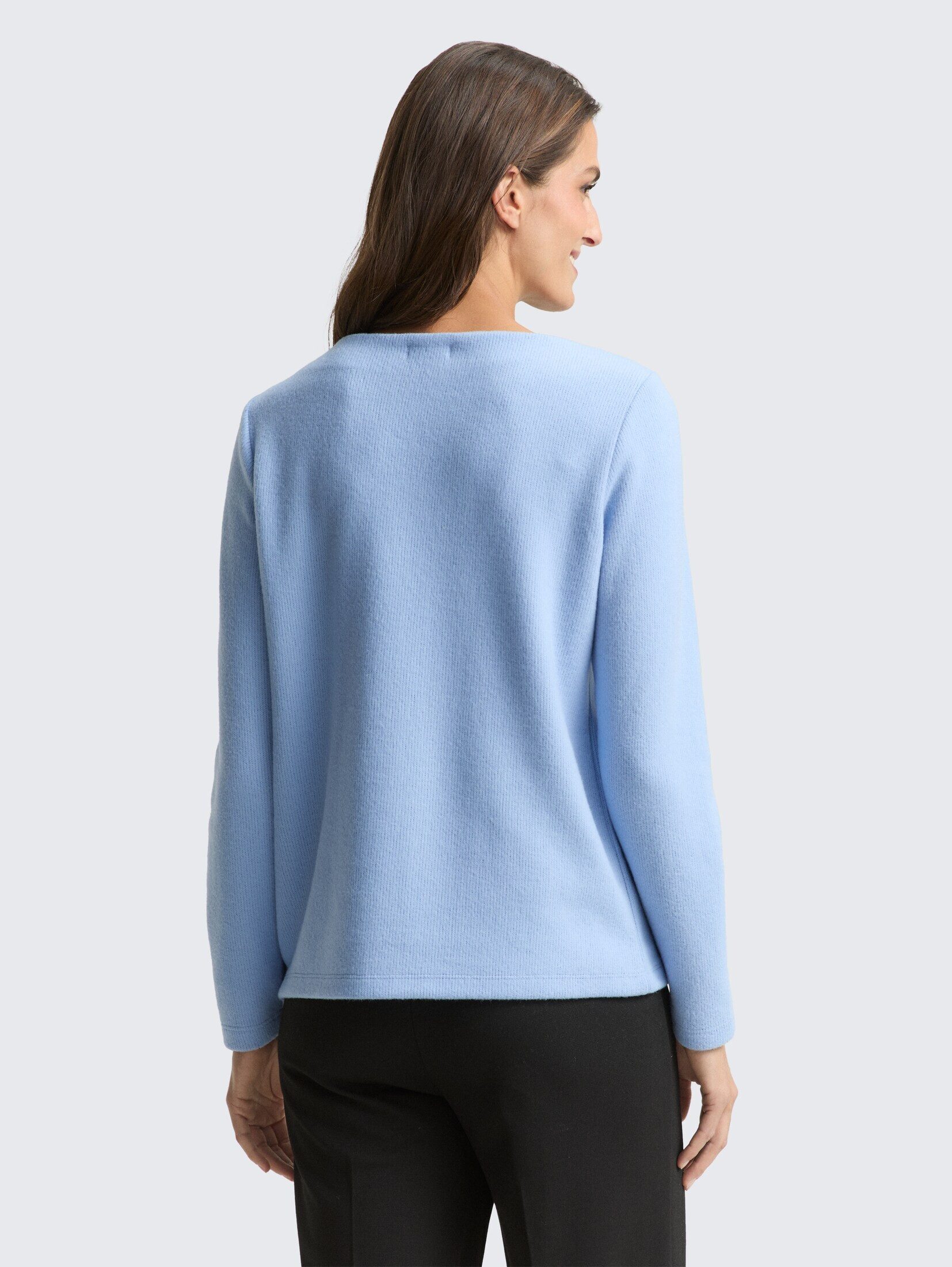 TOM TAILOR Sweatshirt Strick & Sweatshirts Soft-Touch Sweatshirt mit Knopf-Details