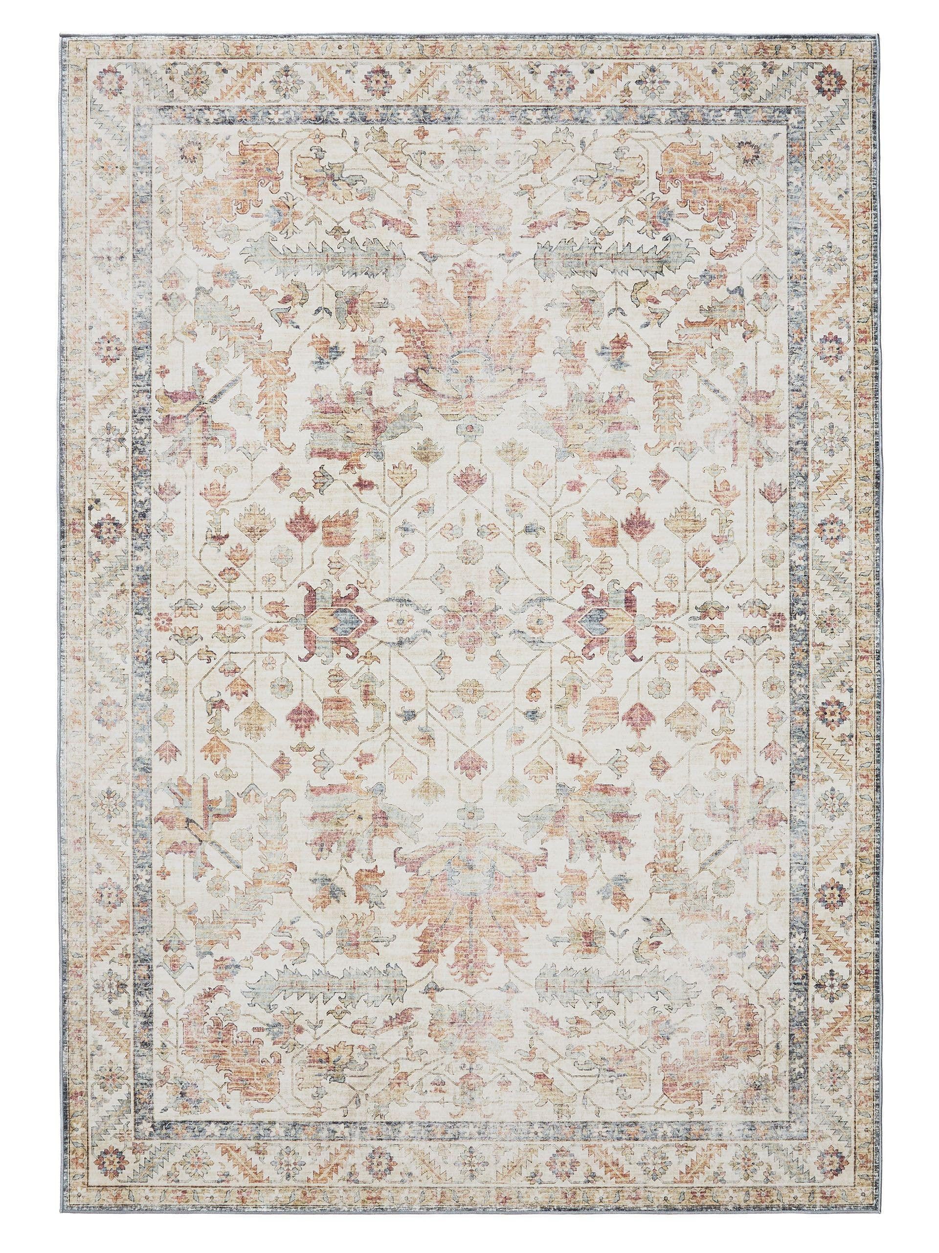 benuta Teppich George, rechteckig, Höhe: 5 mm, Vintage-Look, Kurzflor, Teppich Wohnzimmer, Schlafzimmer, Waschbar