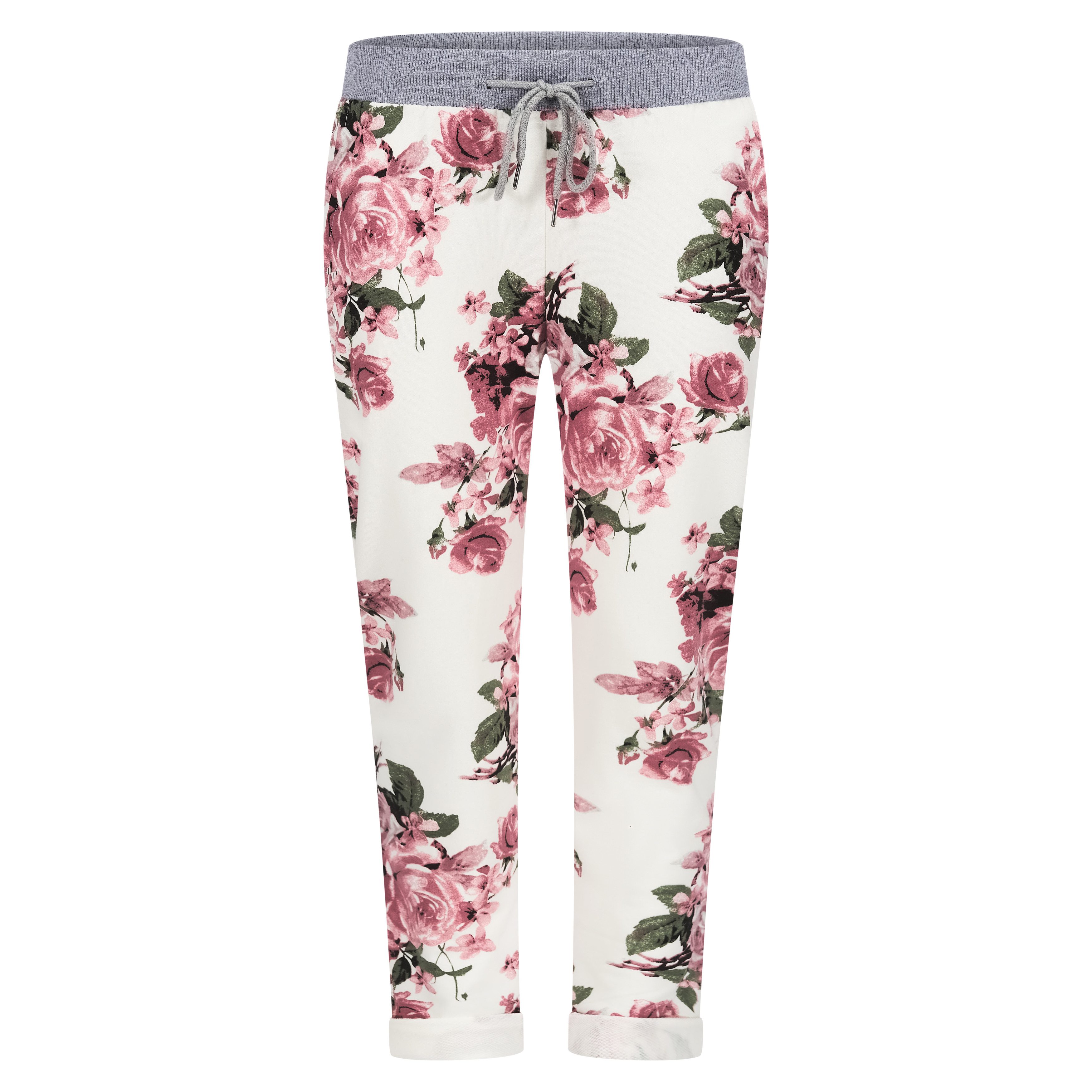 Mississhop Chinohose Damen Hose Blumen Jogginghose günstig online kaufen