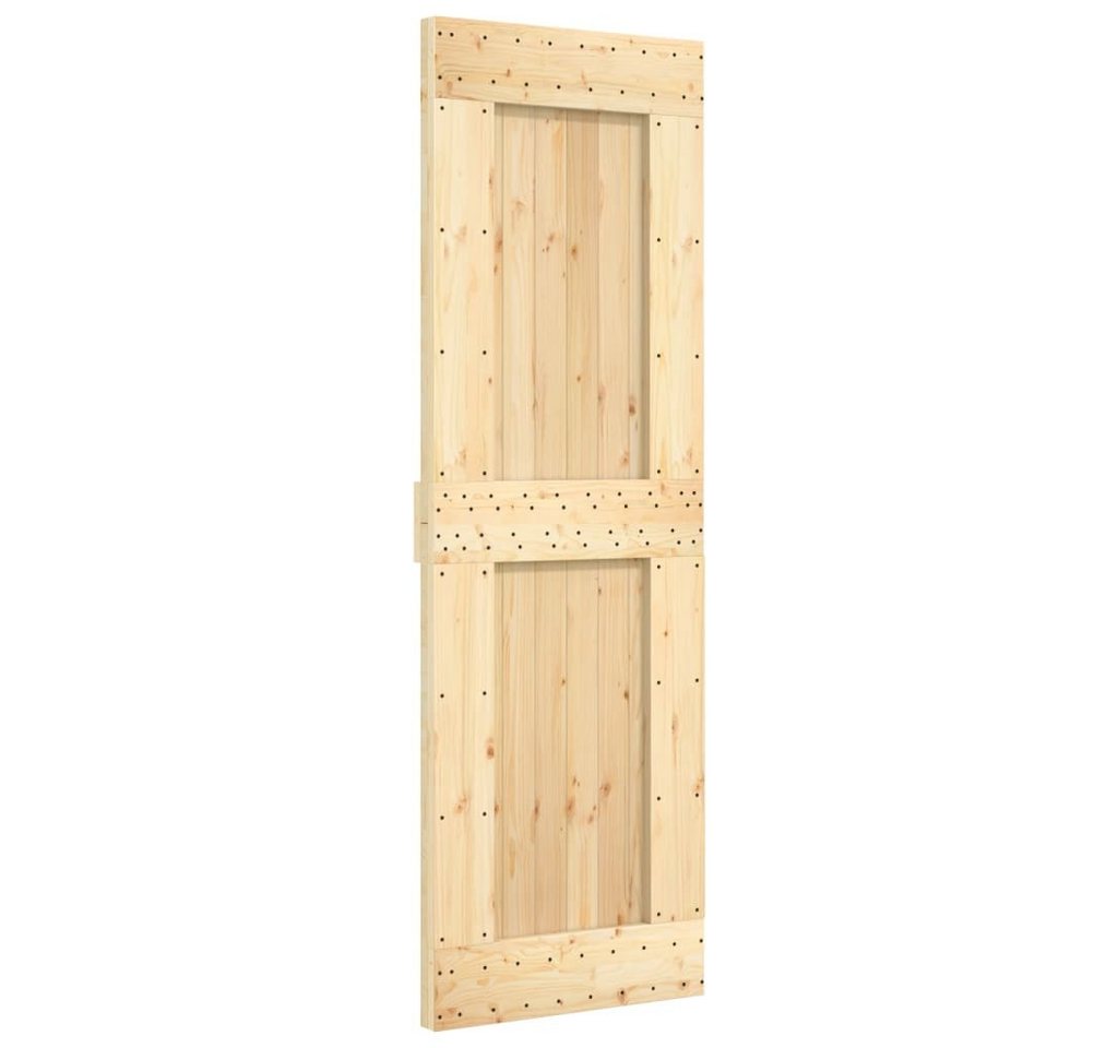 Thumbnail - vidaXL Schiebetür Schiebetür mit Beschlag 70x210 cm Massivholz Kiefer