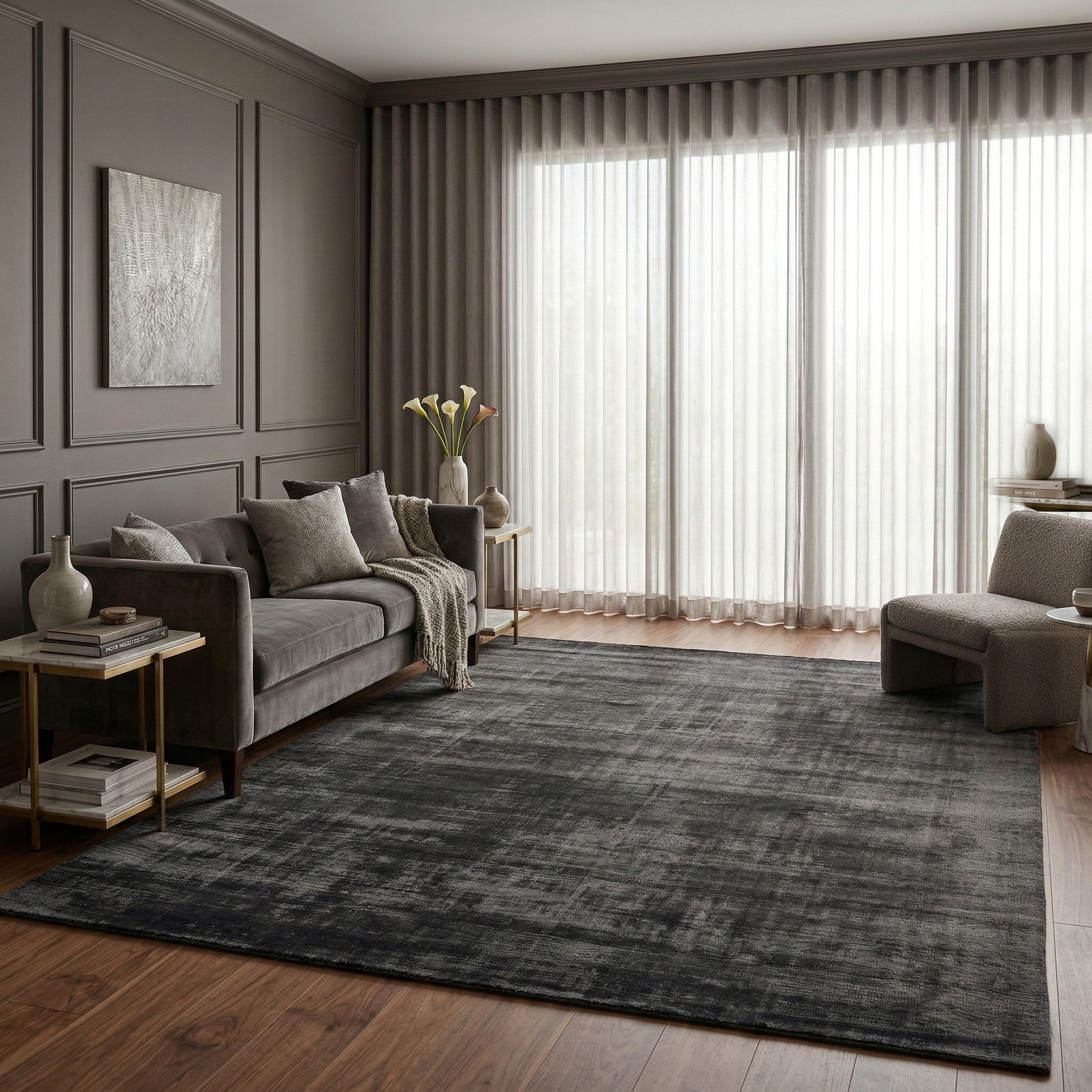 Consilio Concept Designteppich NOBEL Teppich Wohnzimmer Seidenglanz luxuriös Viskose moderner weich