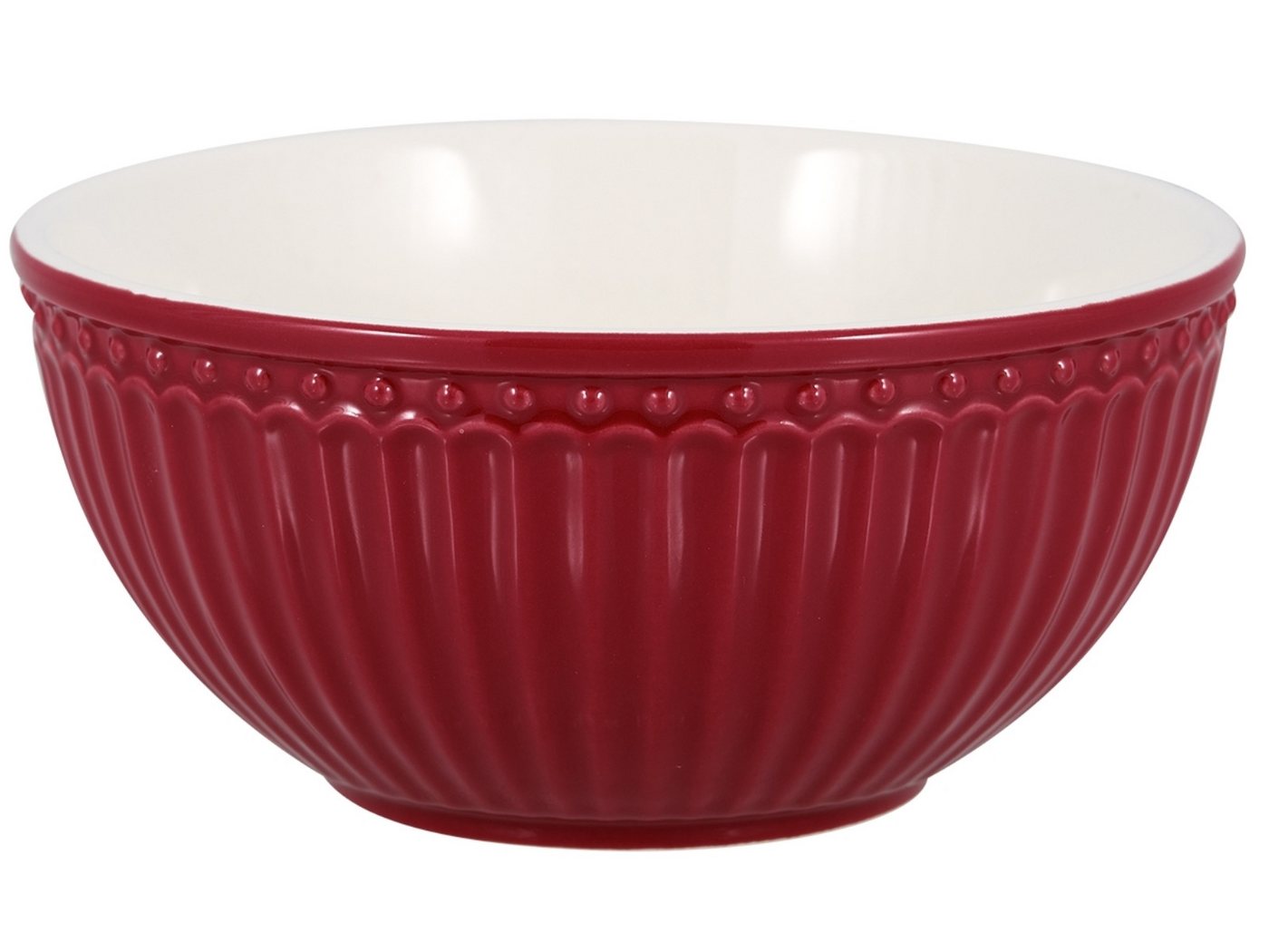 Greengate Müslischale Alice Müslischale claret red 14 cm, Steinzeug, (Schüsseln & Schalen)