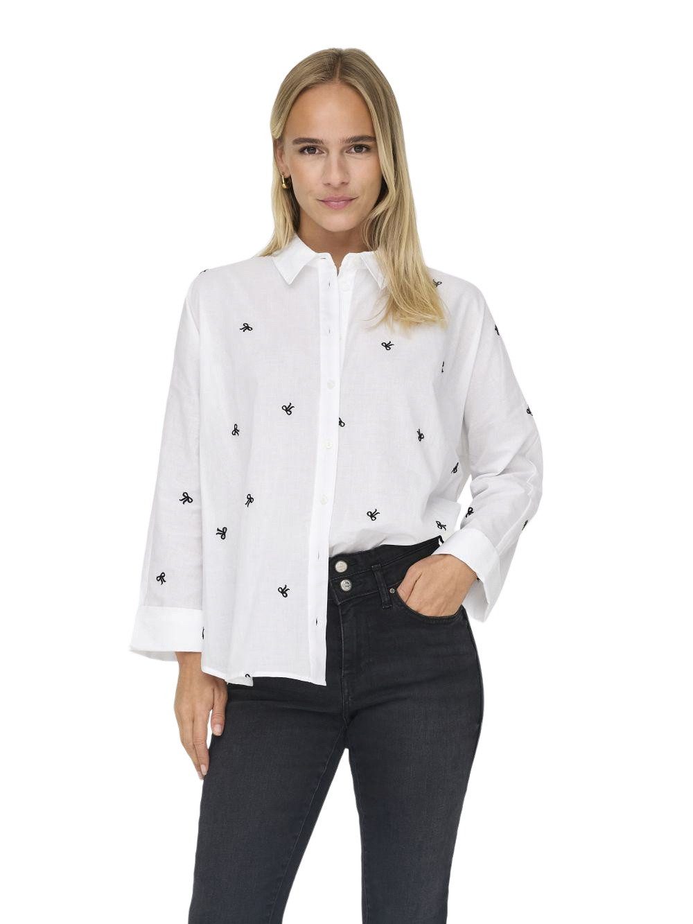 ONLY Hemdbluse ONLNEW LINA GRACE aus Baumwolle günstig online kaufen