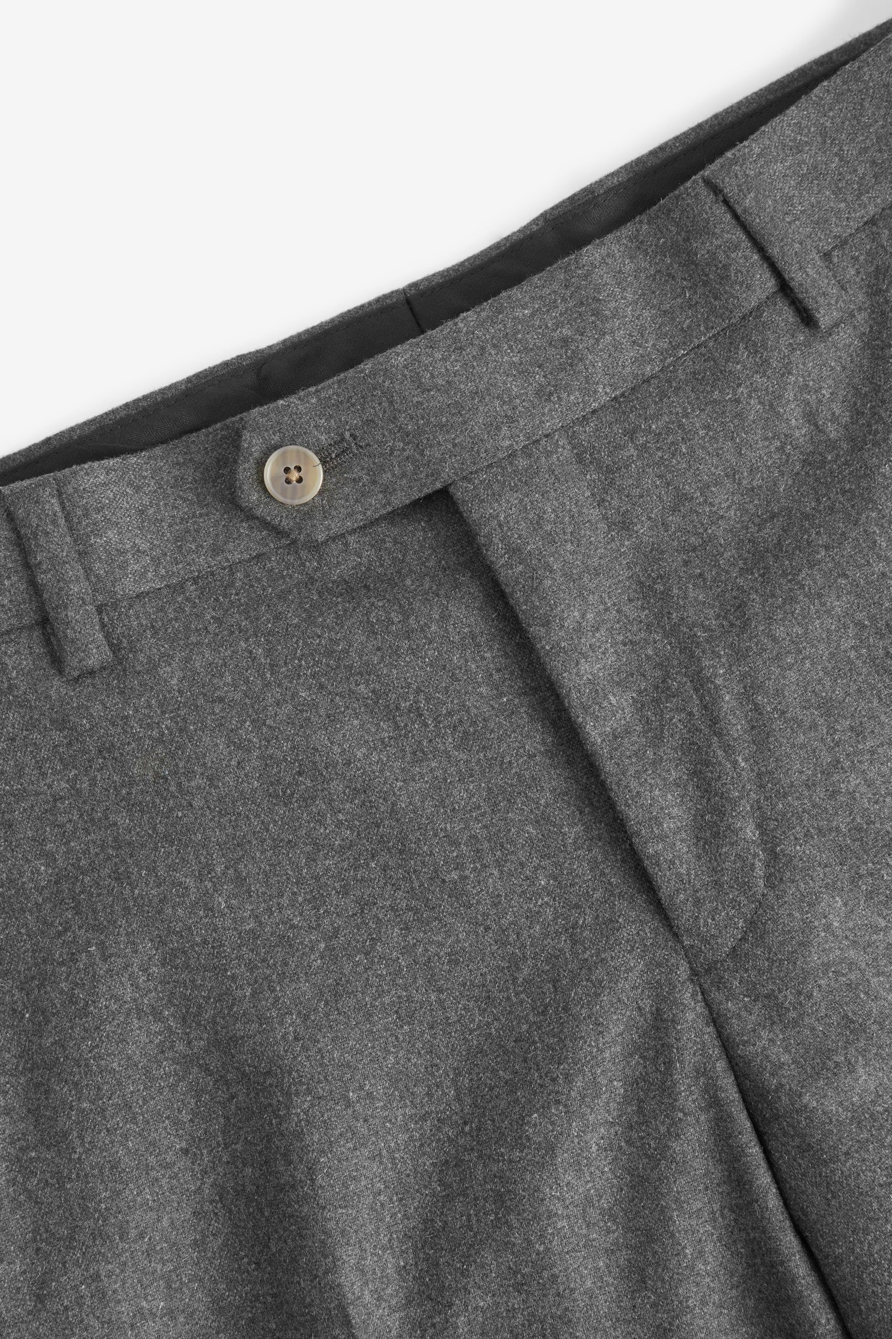 Next aus Green Slim Wollmischung: Donegal-Anzug Hose Anzughose (1-tlg) Fit