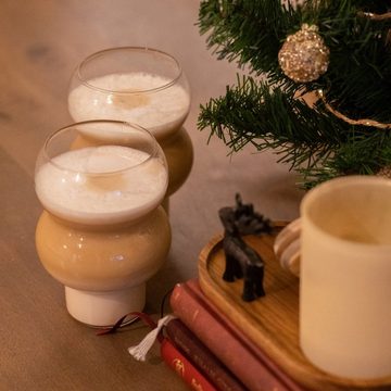 Zoha Glas Two Bubble Cocktail- 535ml - Heißgetränke Kaffeeglas, Borosilikatglas, Hitzebeständig Trinkglas Cocktailgläser Eiskaffeegläser Tee Saft