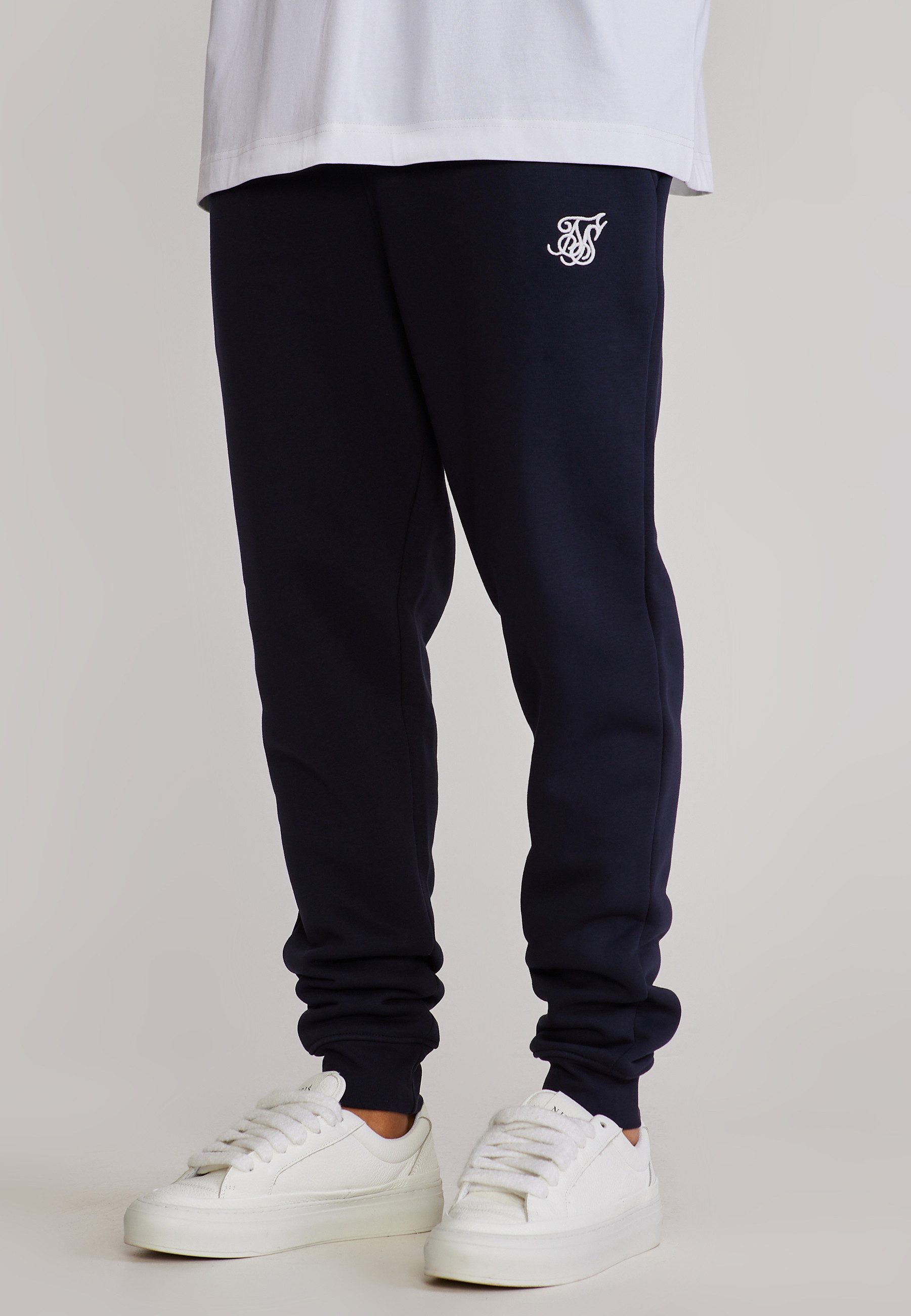 Siksilk Jogger Pants SikSilk Herren Navyblau Essentials Joggers