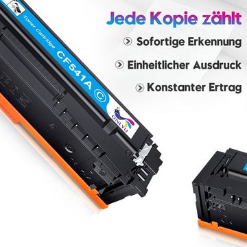 MOOHO Tonerpatrone 1x Schwarz kompatible für HP 203X CF540X, (Color LaserJet Pro MFP M281fdw M281fdn M281cdw), M280nw M254dw M254dn M254nw Drucker
