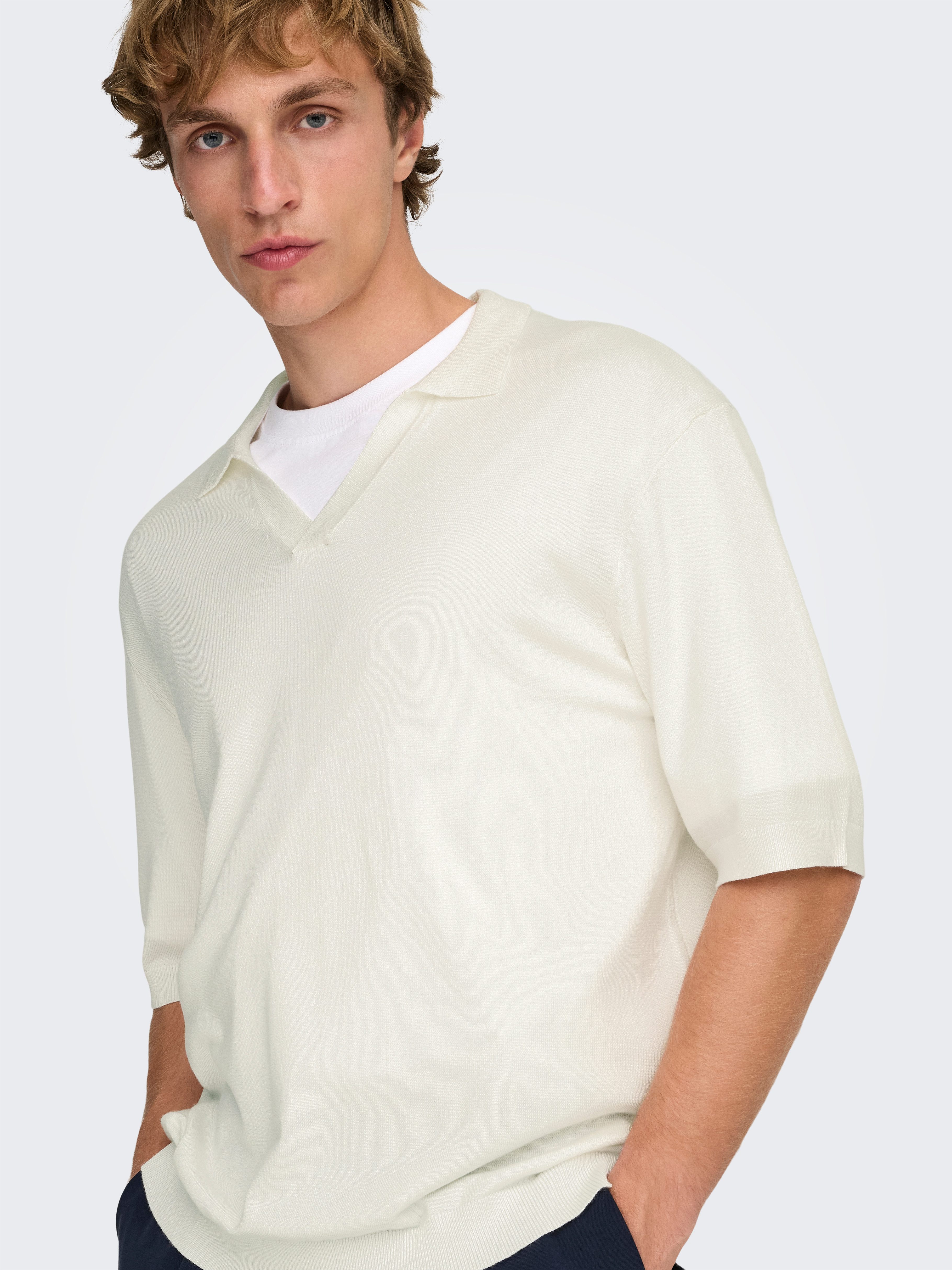 ONLY & SONS Polokragenpullover ONSWYLER LIFE RLX 12 SS SPLIT KNIT NOOS günstig online kaufen