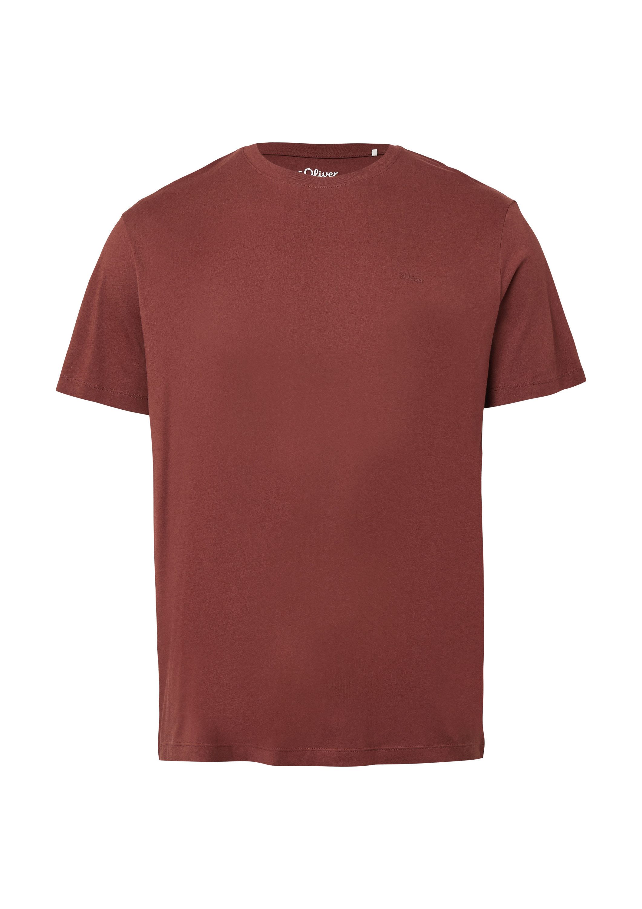 s.Oliver Kurzarmshirt T-Shirt Baumwoll-T-Shirt mit Logo-Print günstig online kaufen