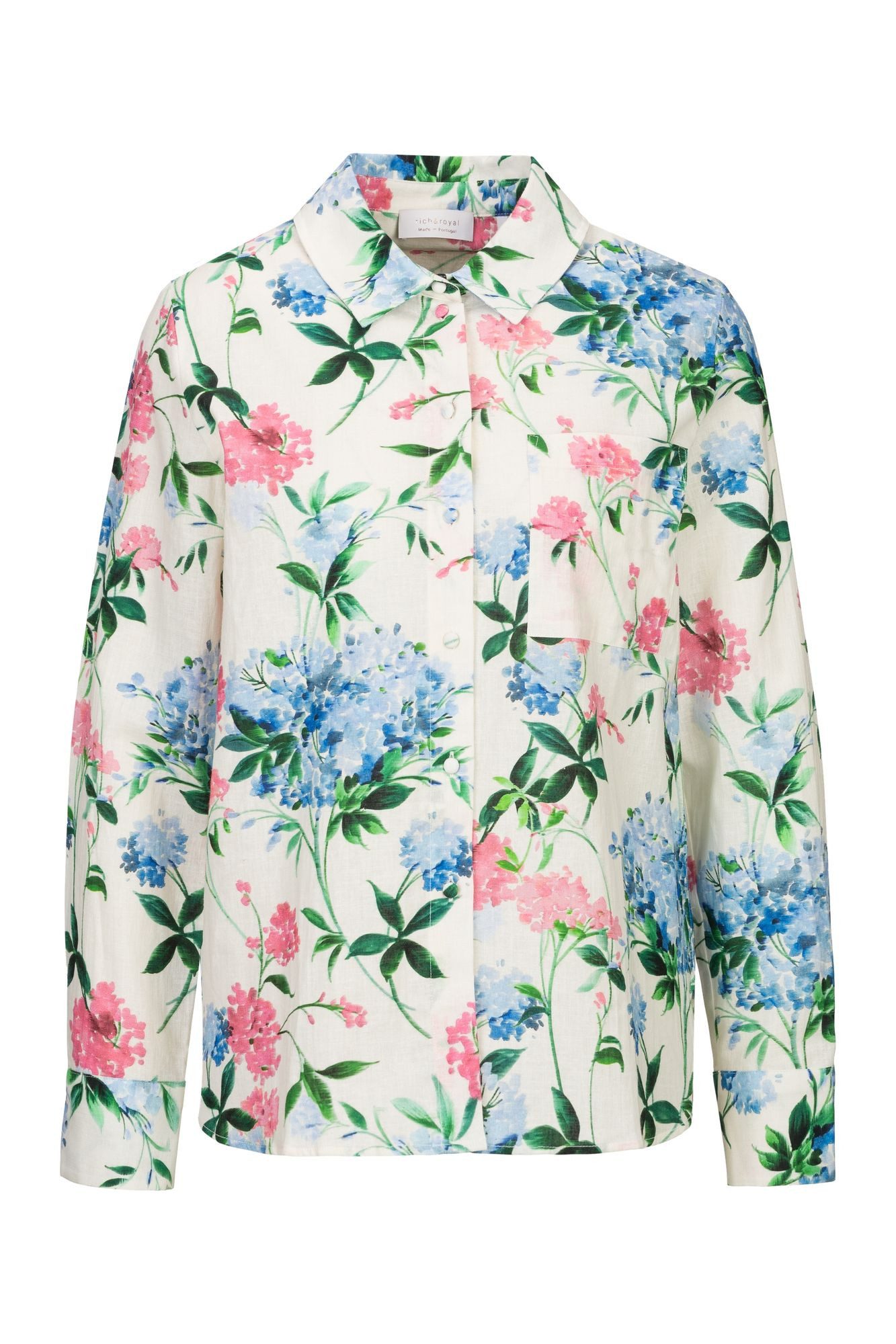 RICHROYAL Langarmbluse D-Bluse mit dekorativem Blumendruck günstig online kaufen