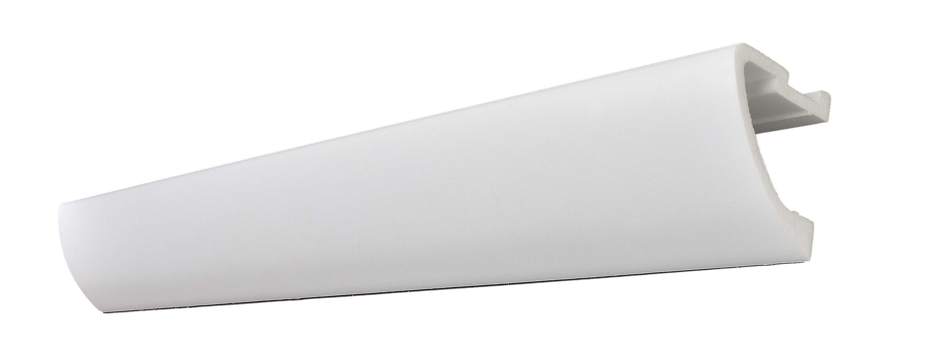 Decosa Deckenleiste Decosa Lichtleiste T50, weiß, 45 x 57 mm, Länge: 2 m, Kleben, Polystyrol (Styropor), 1-St., Stoß- und schlagfest, Zur indirekten Beleuchtung
