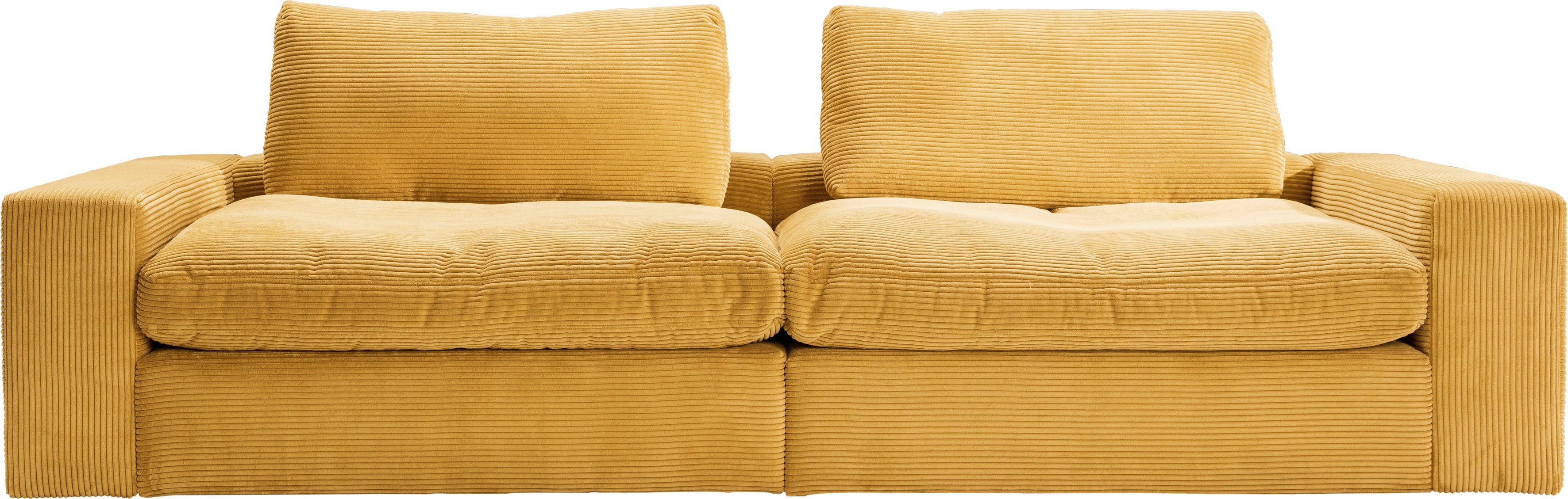 alina Big-Sofa Sandy, 266 cm breit und 98 cm tief, in modernem Cordstoff