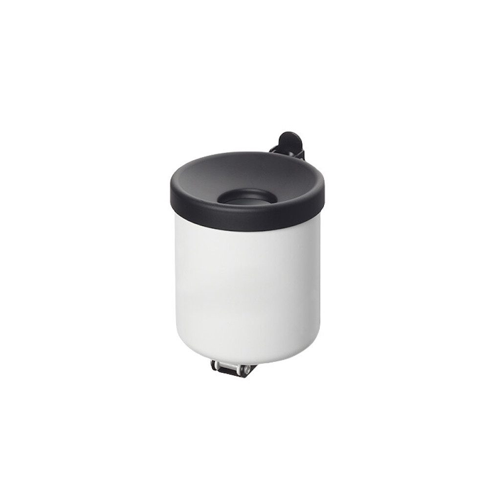 PROREGAL® Aschenbecher Robuster Ascher zur Wandmontage 0,6L 10x9x9cm Stahl Weiß
