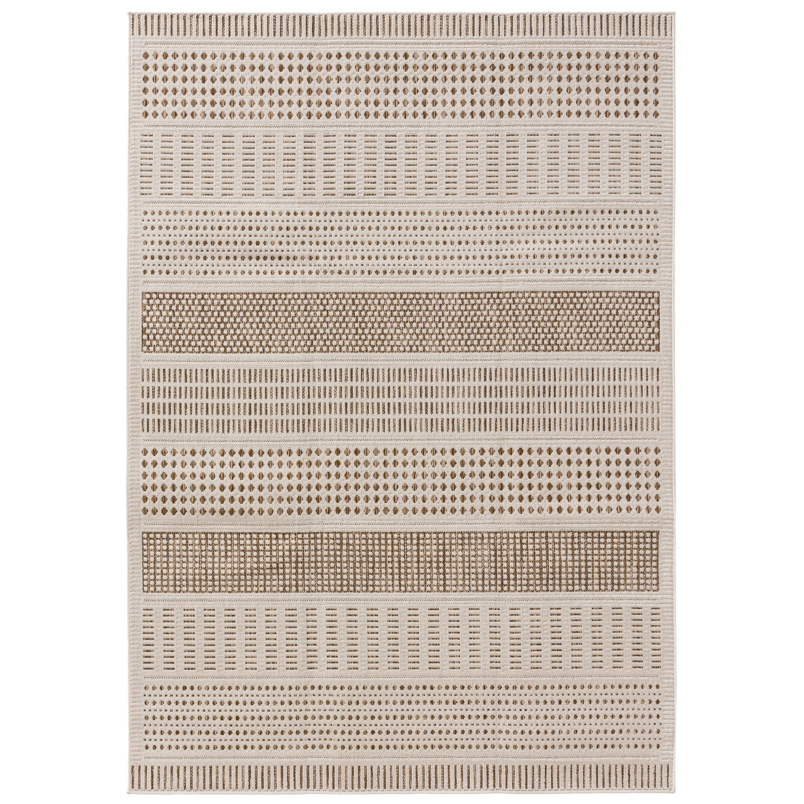 Interiyou Outdoorteppich Kano, Rechteckig, Höhe: 5 mm, Teppich für draußen, Garten, Terrasse, Küchenteppich, Wetterfest