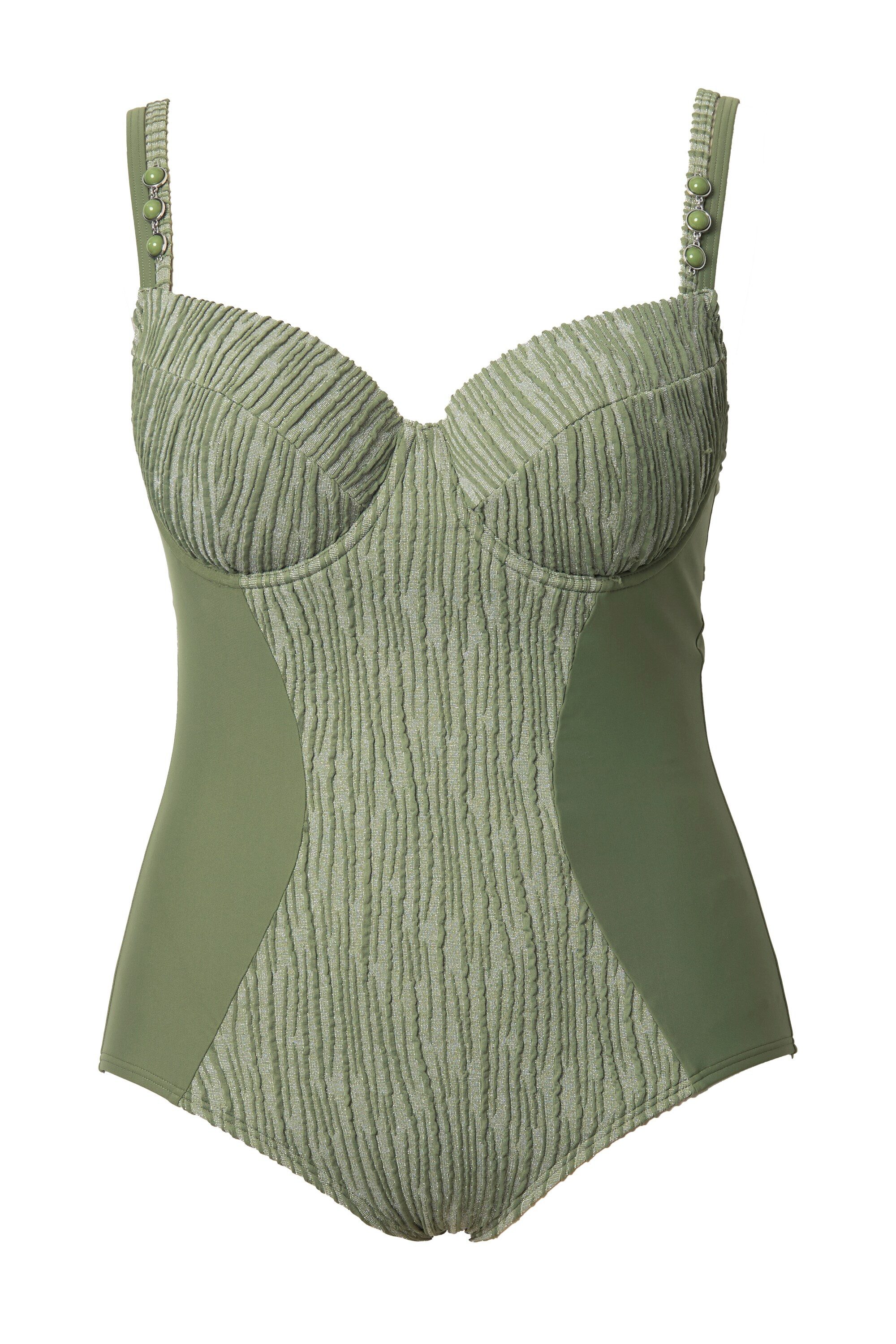 Ulla Popken Badeanzug Badeanzug Bügel-Softcups Träger günstig online kaufen