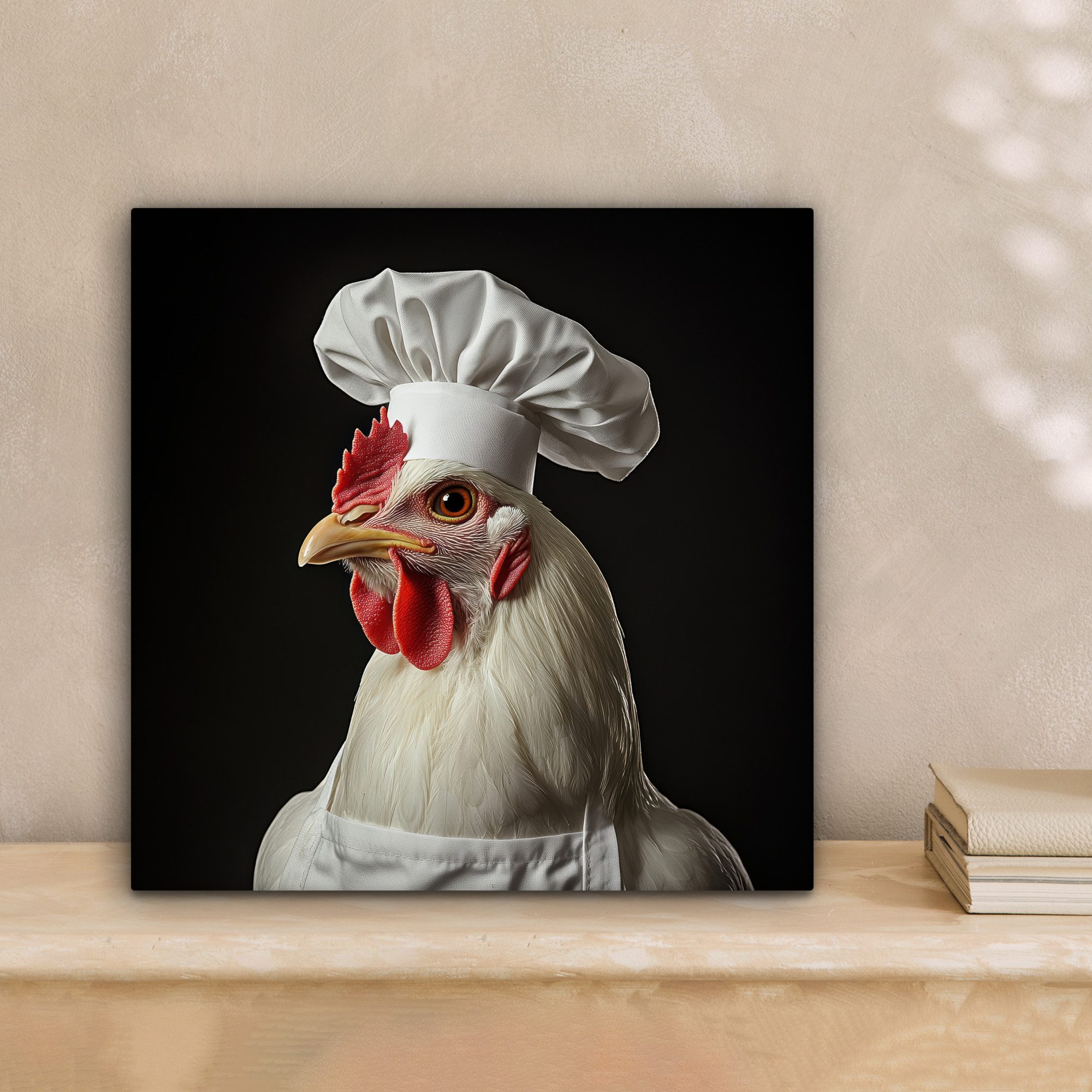 OneMillionCanvasses® Leinwandbild Koch - Rot - Huhn, Fotodruck (1 St), Wand günstig online kaufen