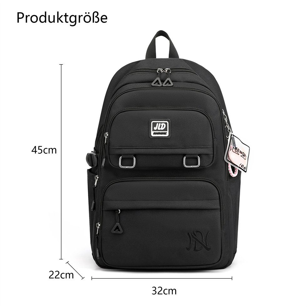 OKWISH Laptoprucksack Schulrucksack Business Rucksack Wasserbeständig Tasche (Laptop Notebook Tasche Rucksack, Anti-Diebstahl, Sportrucksack, Unitasche), Herren Damen Jungen Teenager Freizeit Arbeit Reisen