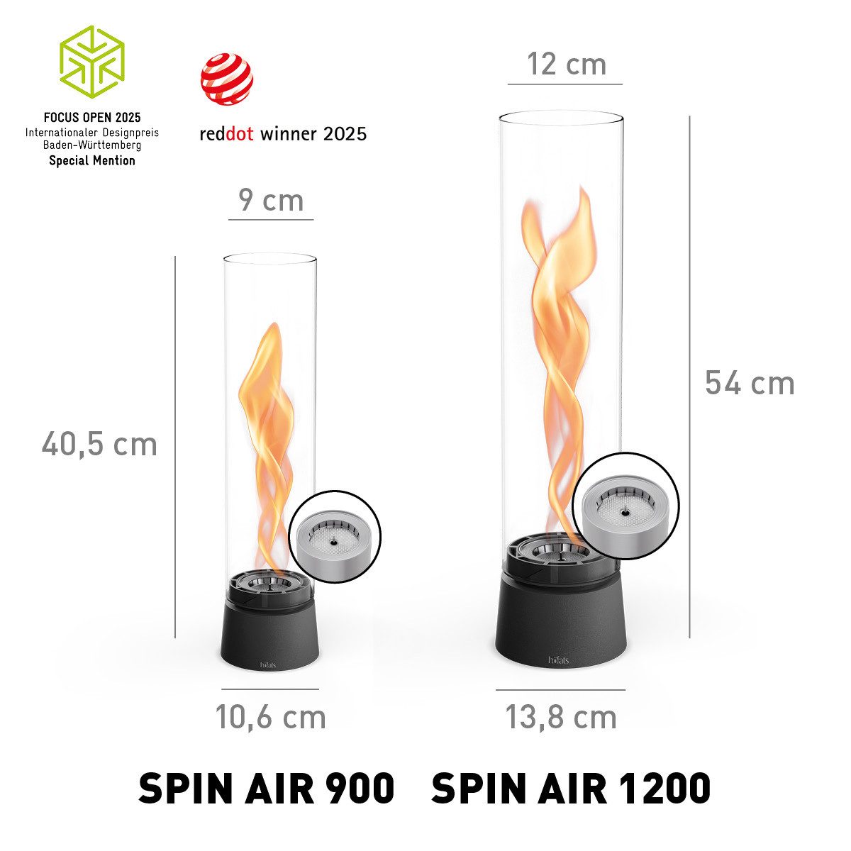 höfats Tischfeuer SPIN air (Packung, rauchfreie Tischfeuerstelle für Indoor günstig online kaufen