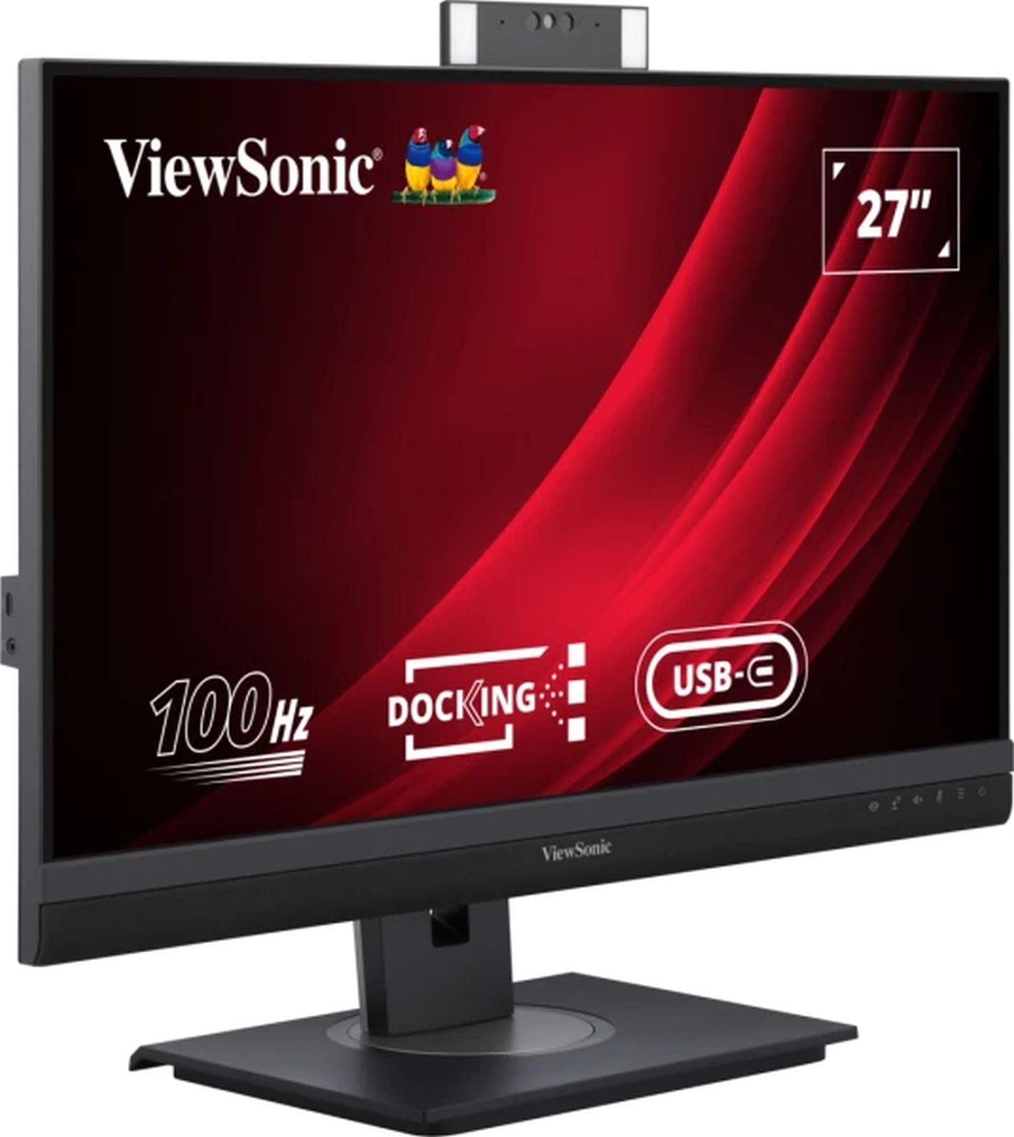 Viewsonic 68.6cm VG2757V-2K 16:9 HDMI/DP/USBC/LAN QHD TFT-Monitor (2560 x 1440 px, Quad HD, 5 ms Reaktionszeit, 100 Hz, IPS, Eingebautes Mikrofon, Kamera, Lautsprecher, Pivot, Höhenverstellbar)