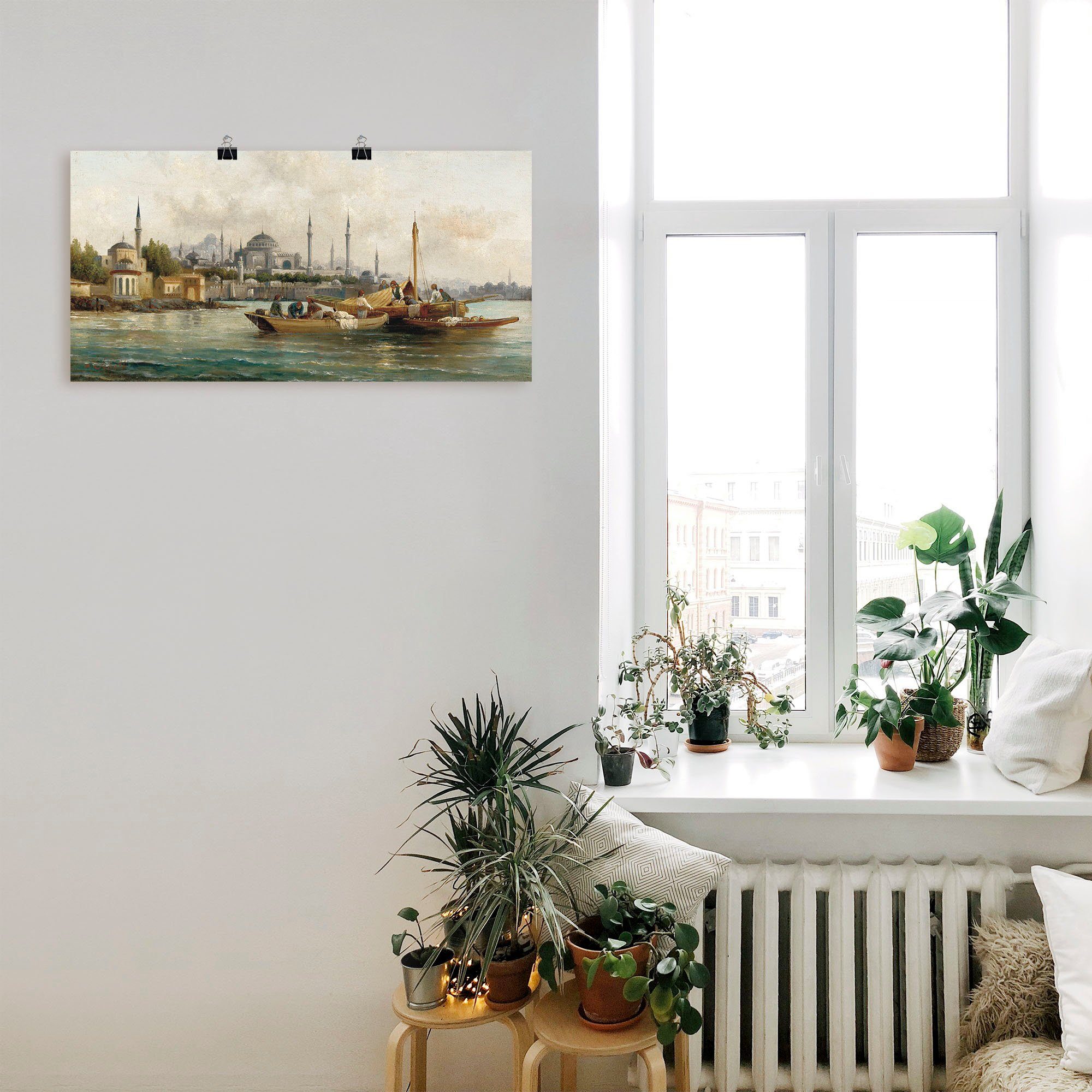 Artland Wandbild Handelsschiffe vor Hagia Sophia, Boote & Schiffe (1 St), als Leinwandbild, Poster in verschied. Größen