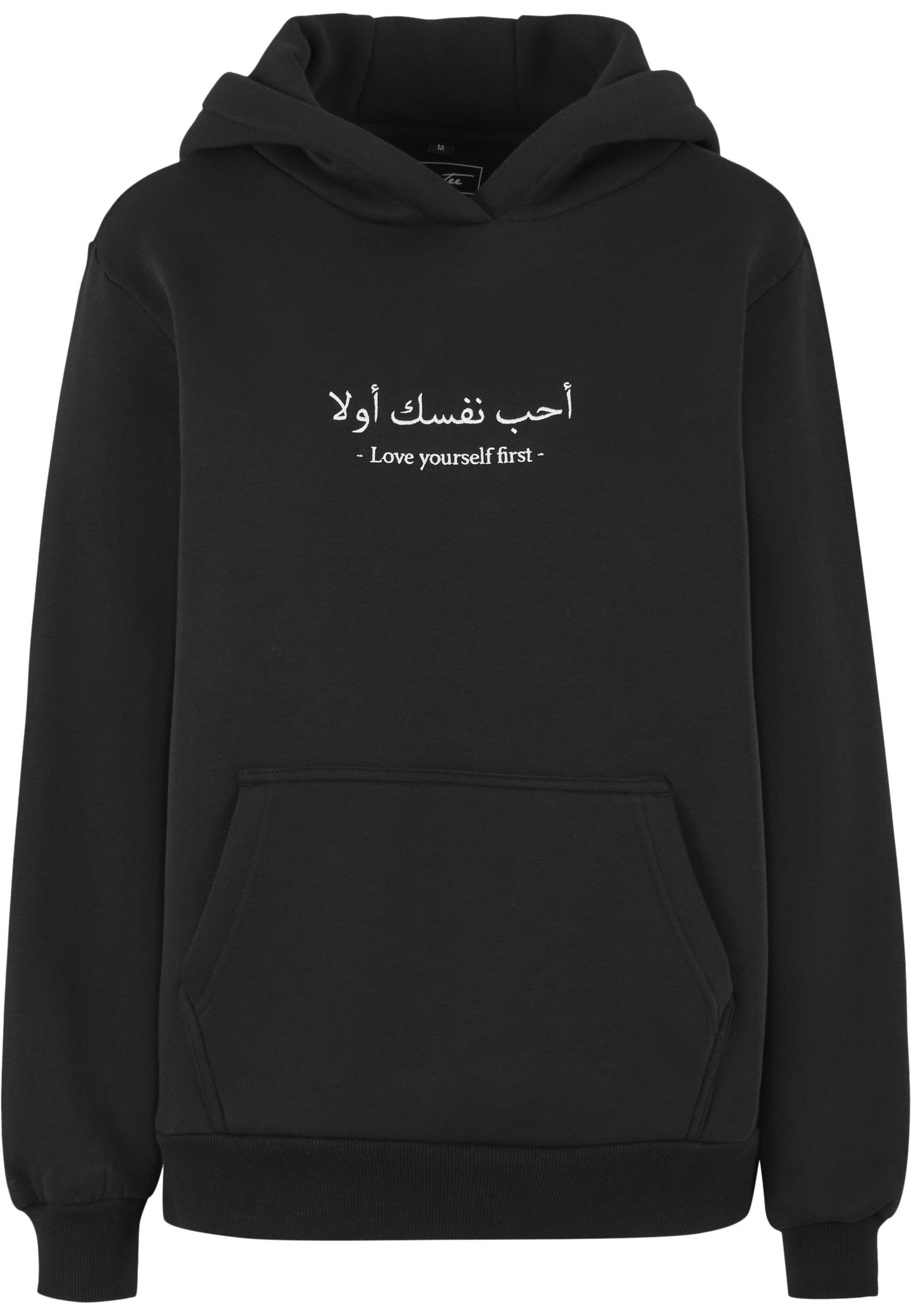 Kapuzensweatshirt Miss Tee Love Yourself First EMB Fluffy Hoody