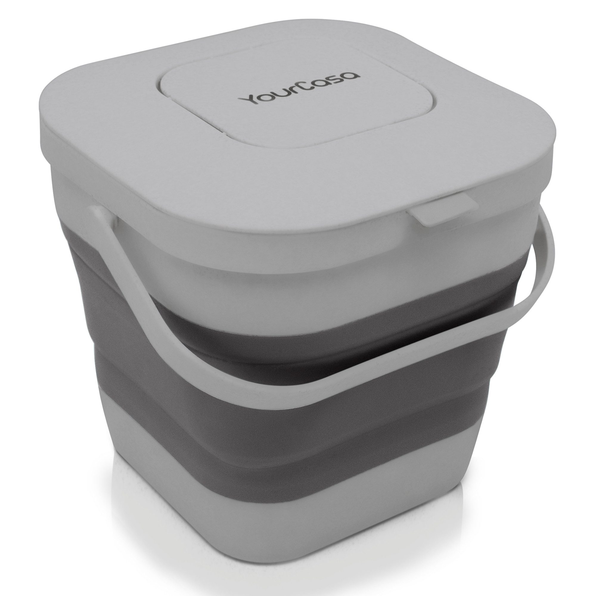 YourCasa Biomülleimer YourCasa® Biomülleimer Küche klein 4L nachhaltig mit Akivkohlefilter, Fassungsvermögen 4L, nachhaltige Materialien