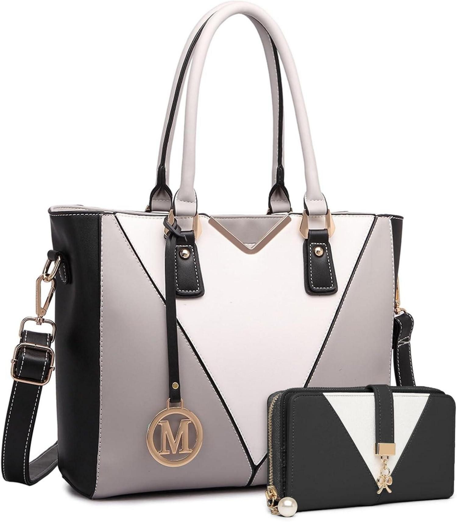 Handtasche Damen Handtasche V-Form Design Schultertasche Shopper Synthetic