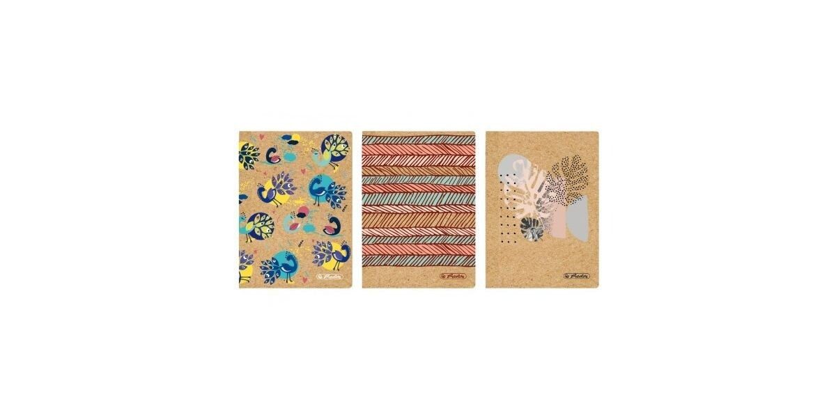 Herlitz Schulheft Herlitz NB A6/80 kariert Kraftpapier Cover M.s
