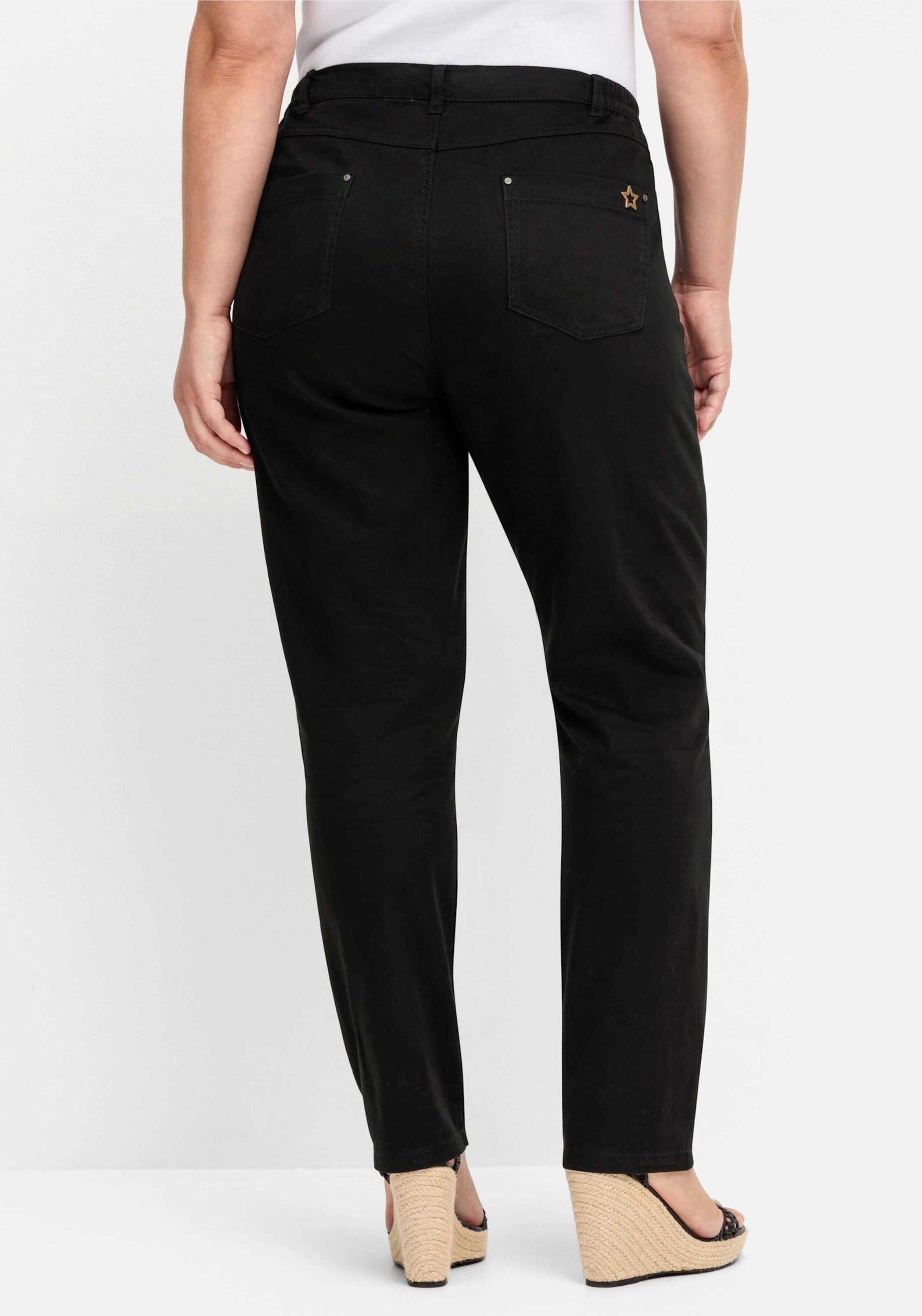 Sieh an! Bequeme Jeans Stretch-Hose komfortabel mit seitlichem Dehnbund