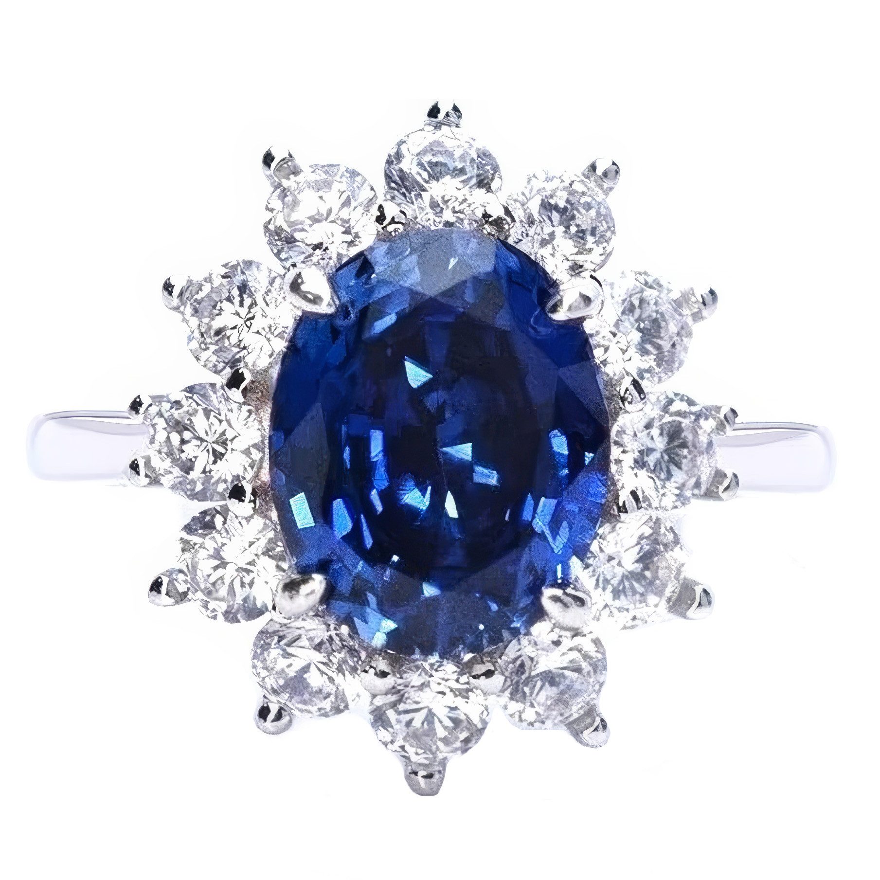 Jumpeak Diamantring 3,5ct Laborgezüchteter Saphir Diamantring,Goldring Damen 585 Echtgold (Edle Geschenkbox-Verpackung, 3.5CT, Diamantring, Handgefertigt), Ehering,Engagement Ring,Geschenk für Ehefrau,Damenmodischer Schmuck