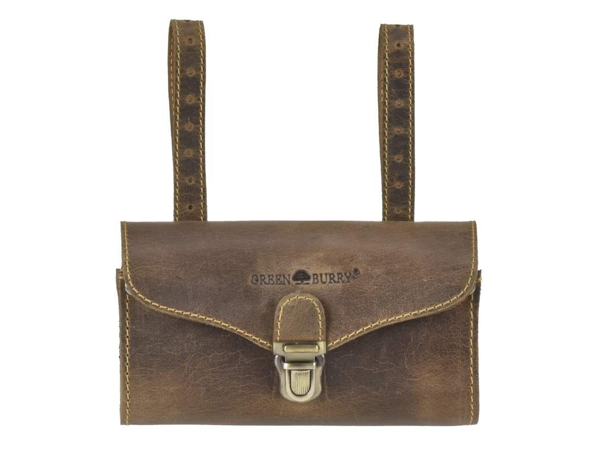 Greenburry Fahrradtasche Vintage, Radtasche, Ledertasche, Lenkertasche