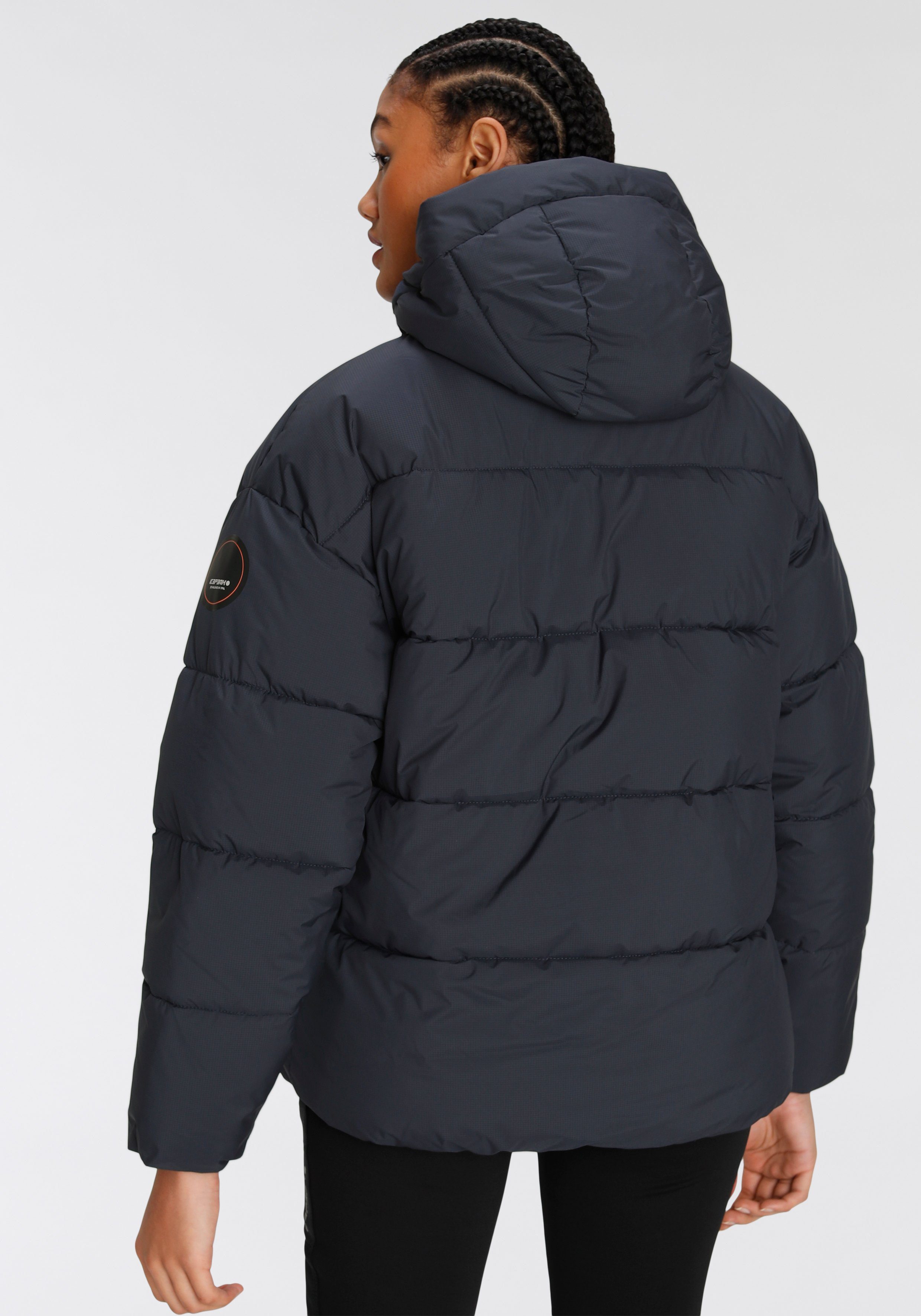 Icepeak Steppjacke VACHA mit Kapuze und Kordelzug, mit Eingrifftaschen, mit Reißverschluss