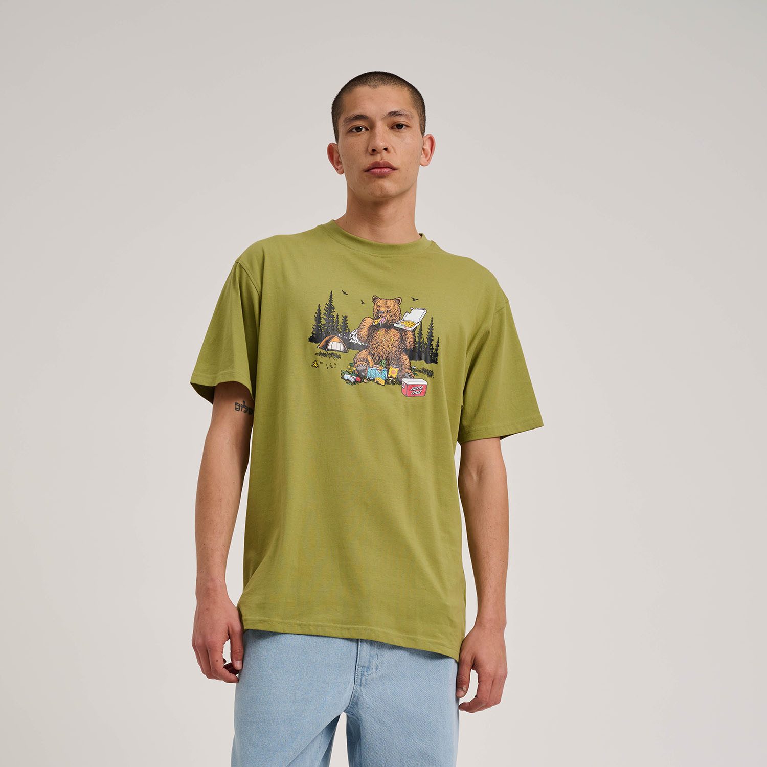 Santa Cruz T-Shirt BRAUN PIZZA BEAR günstig online kaufen