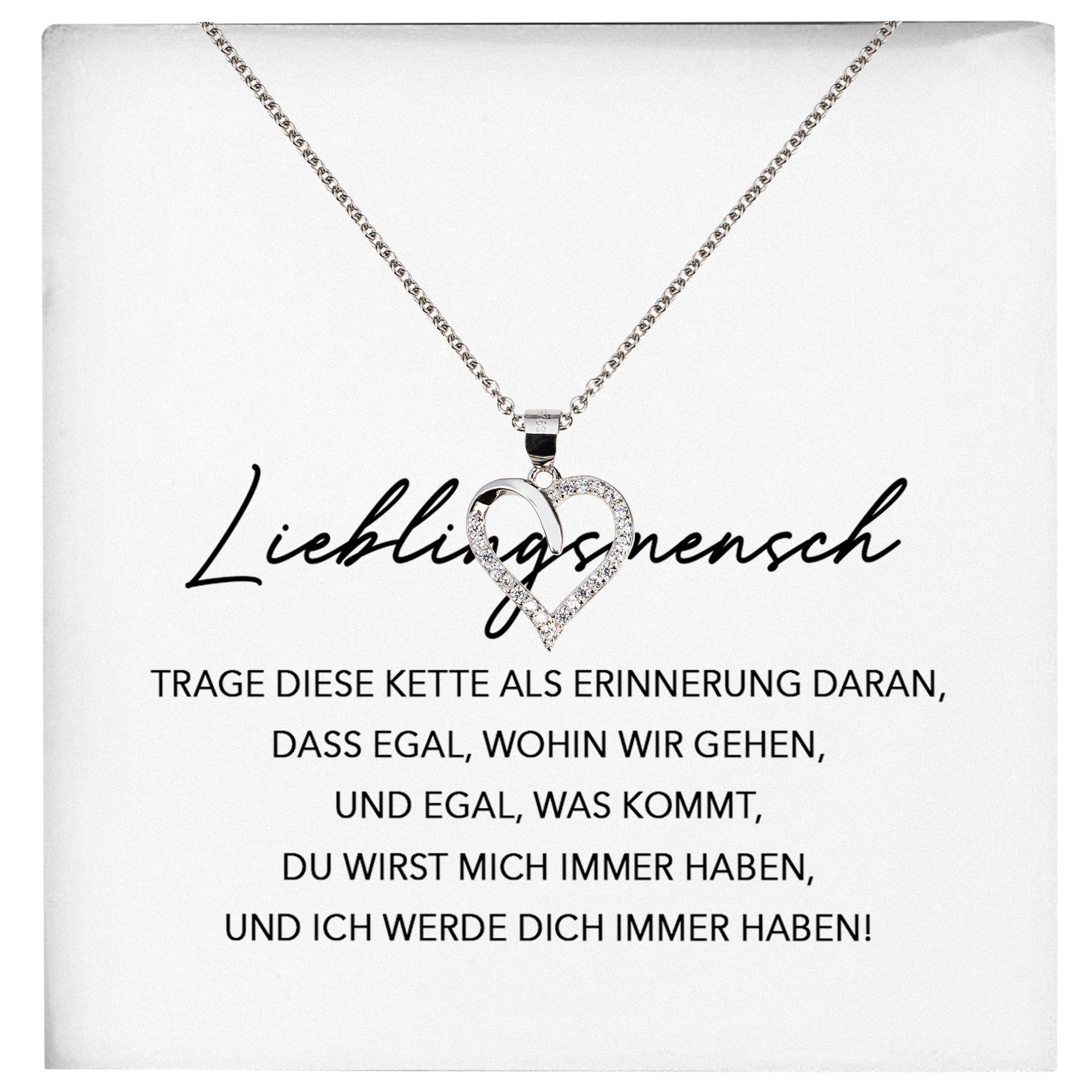 22Feels Schmuckset Freundschaftskette Geschenk Beste Freundin Bestie Frauen Halskette (inkl. Geschenktasche, Karte(n), Poliertuch, Beutel), Echt-Silber 925/000, Karte Made In Germany