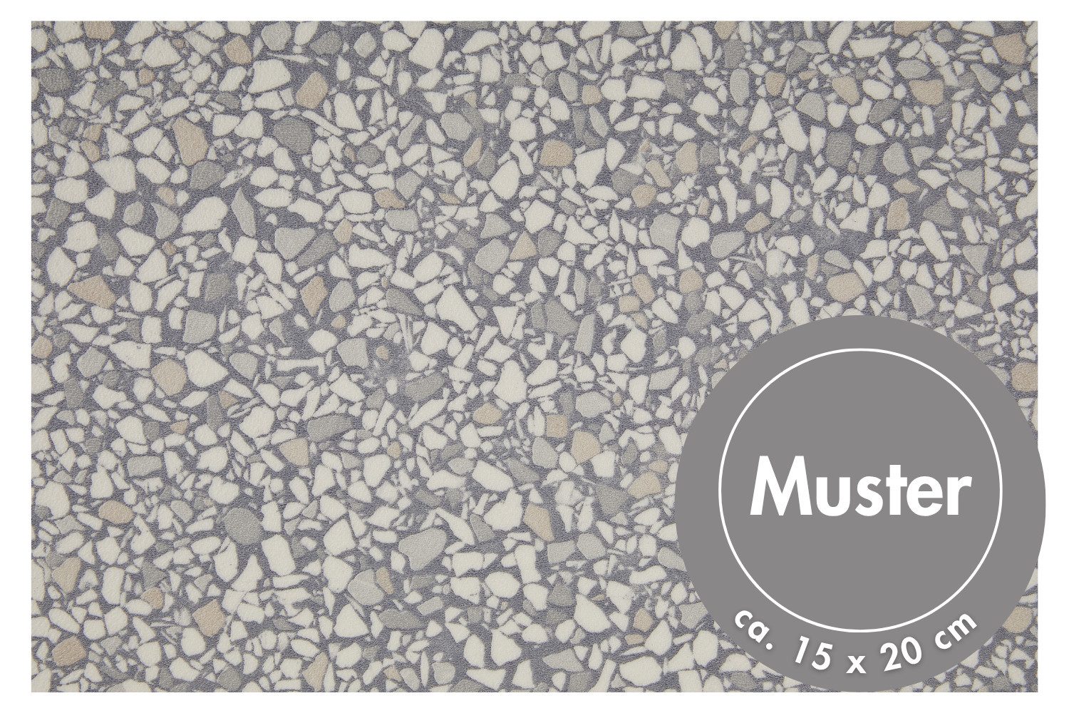 misento Виниловый ламинат Arctic in Grau gesprenkelt, für Feuchtraum- und Privatbereiche, PVC Bodenbelag Meterware 200/400 cm Breite, 2,8 mm Stärke