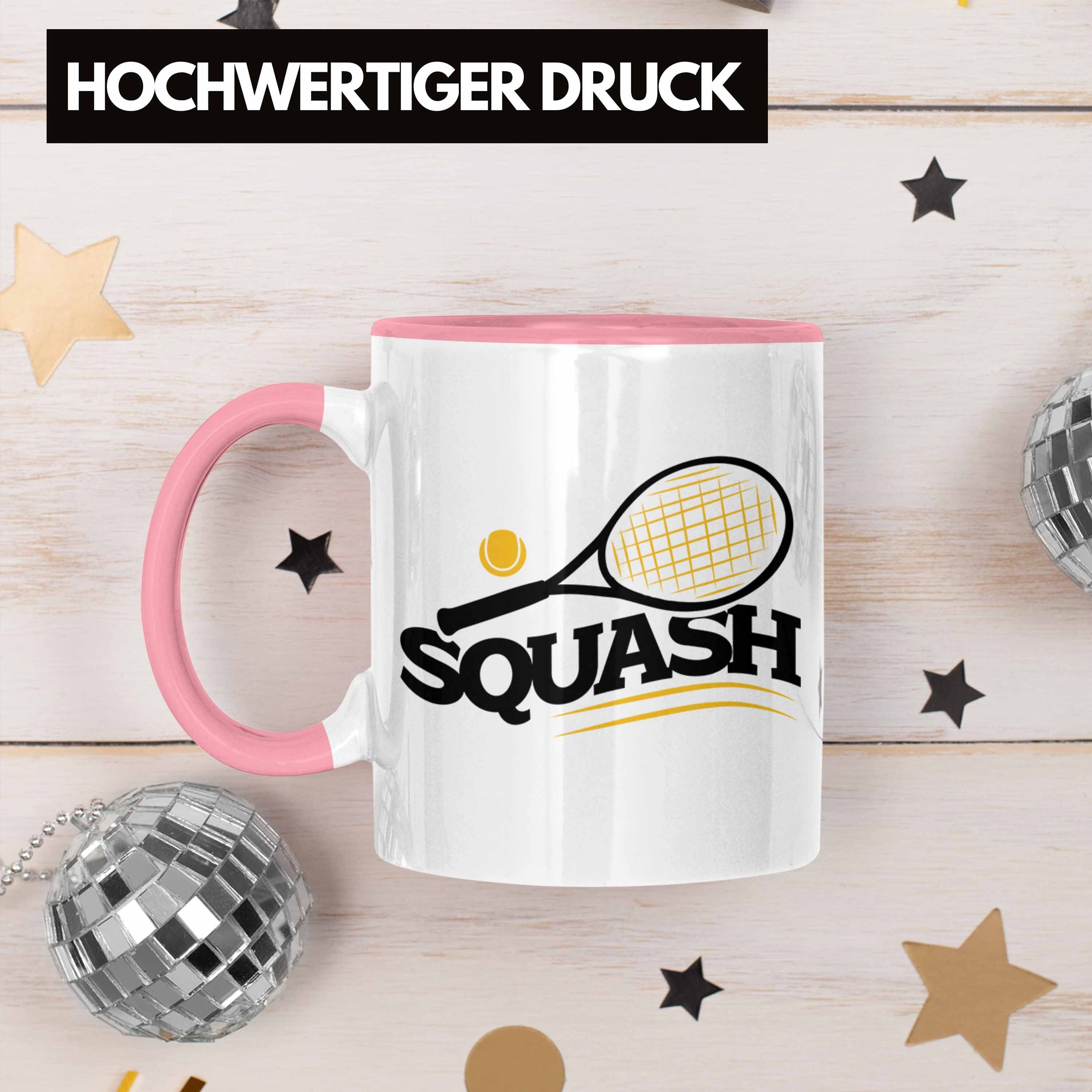Trendation Tasse Lustige für Squash-Spieler Rosa Squash-Tasse Geschenk