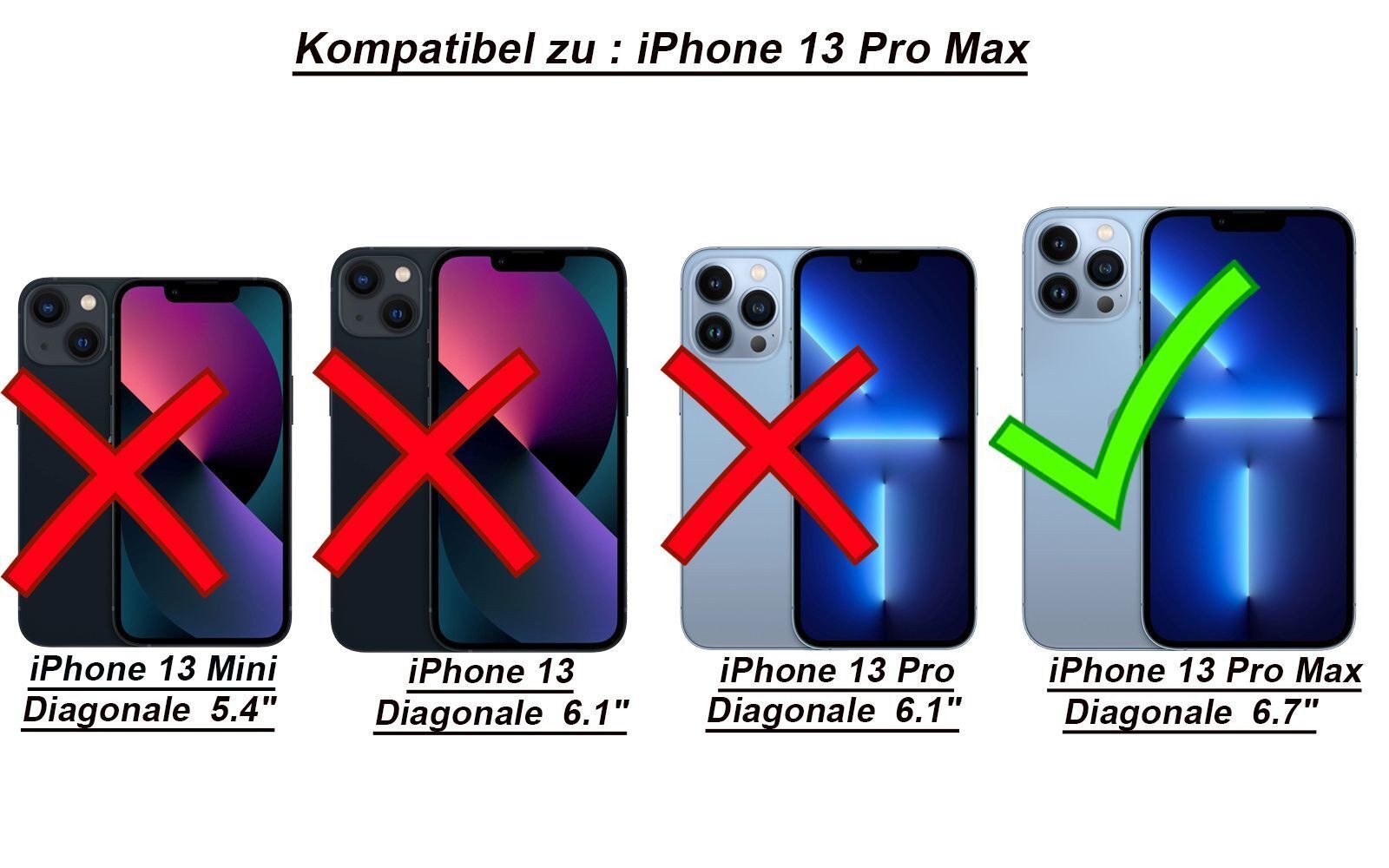 betterfon Handyhülle für Apple iPhone 13 Pro Max TPU Case mit 360° Rundumschutz, 360 Grad Hülle mit Displayschutz und Fingerprint