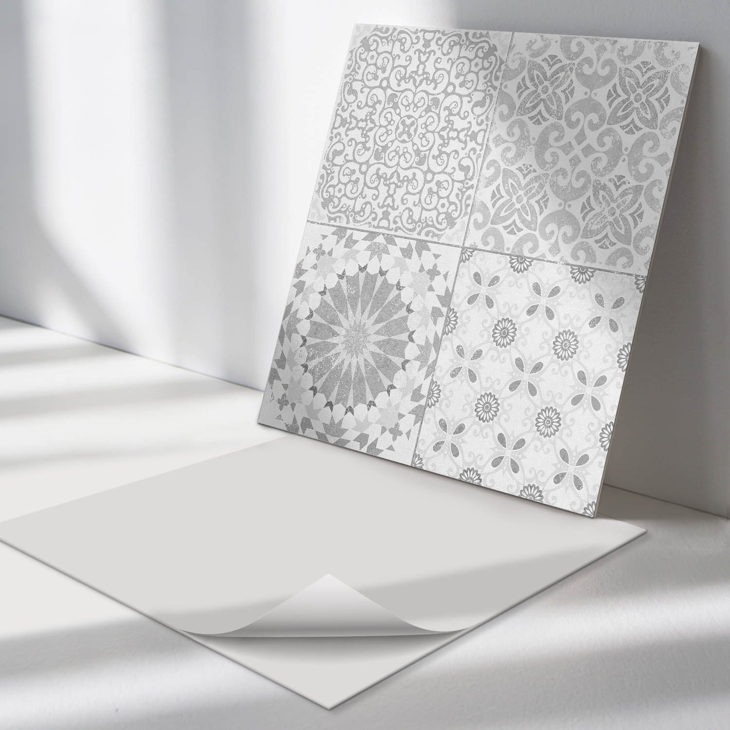 Tulup Wandtattoo Kachel Aufkleber Geometrische und florale Muster Selbstklebende (20 St)